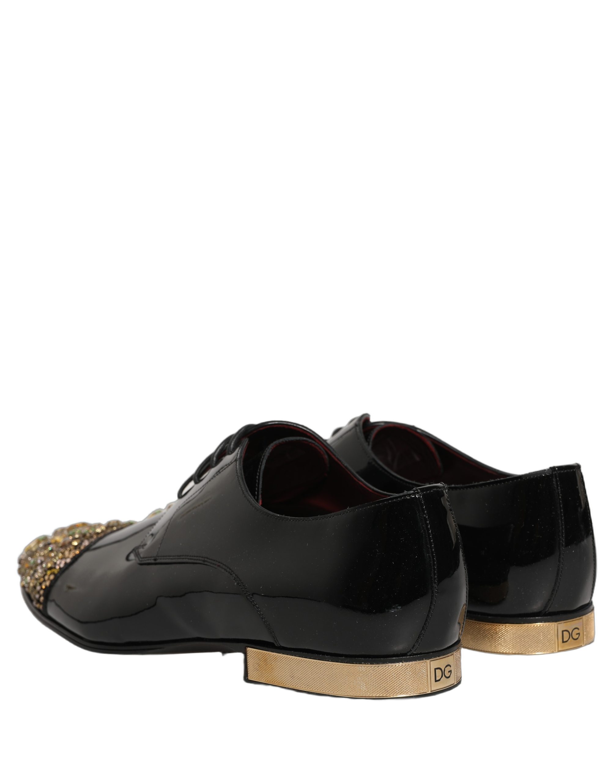 Dolce & Gabbana Black Embellished Men Derby Dress Formal Shoes - Image 6