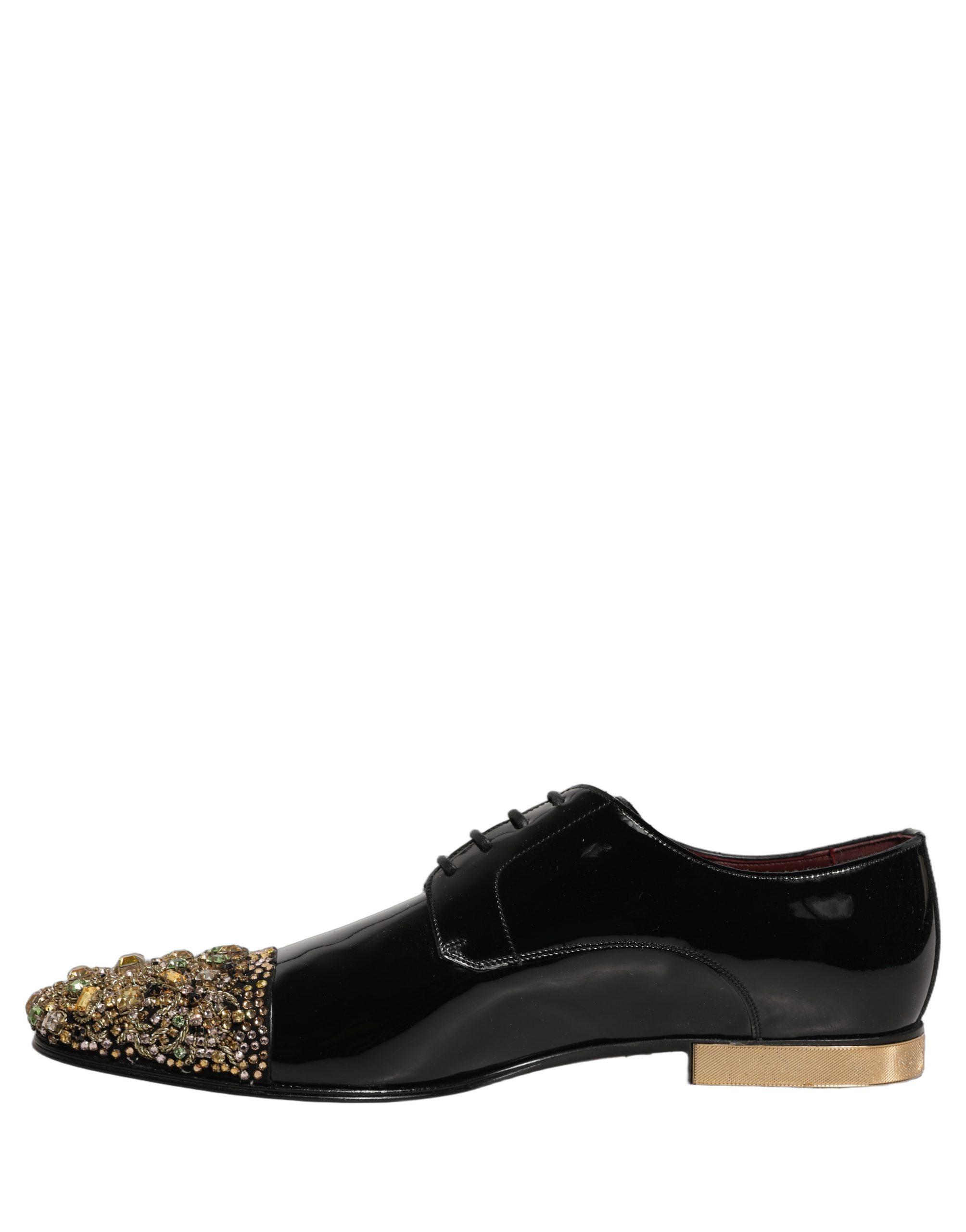 Dolce & Gabbana Black Embellished Men Derby Dress Formal Shoes - Image 7