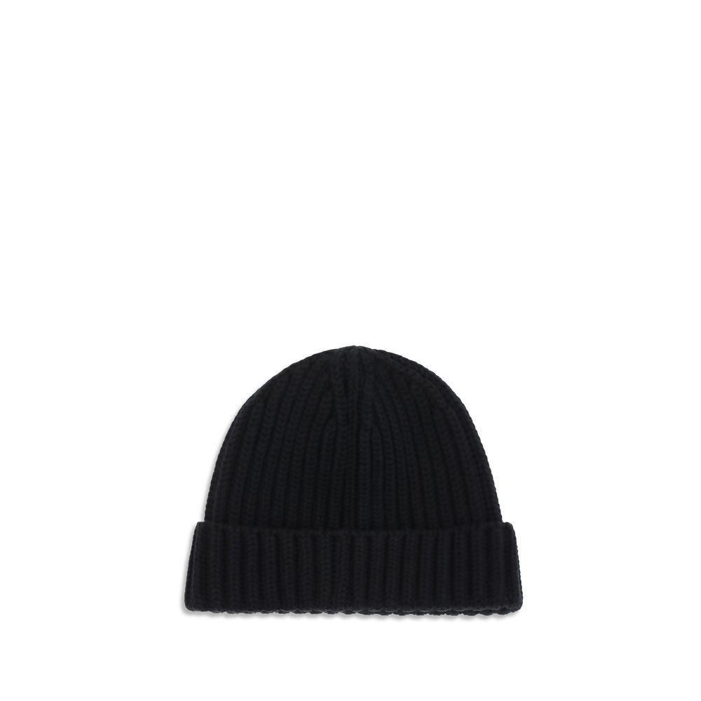 Prada Black Wool Oves Aries Beanie - Image 2