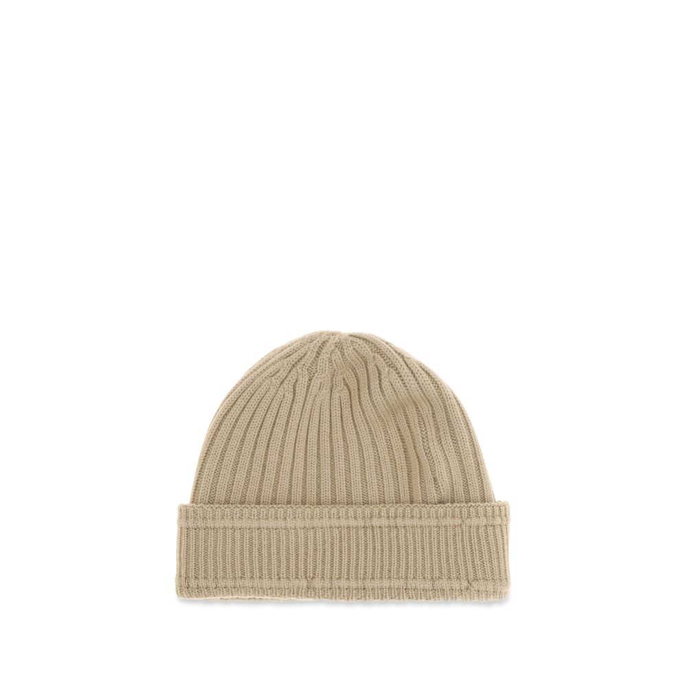 Burberry Beige Wool Oves Aries Beanie - Image 2