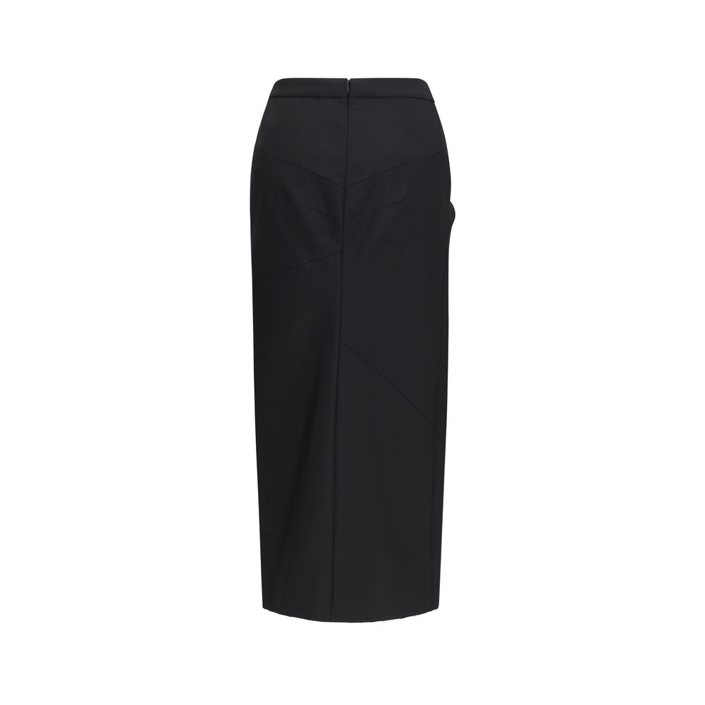 Givenchy Black Wool Oves Aries Midi Skirt - Image 2
