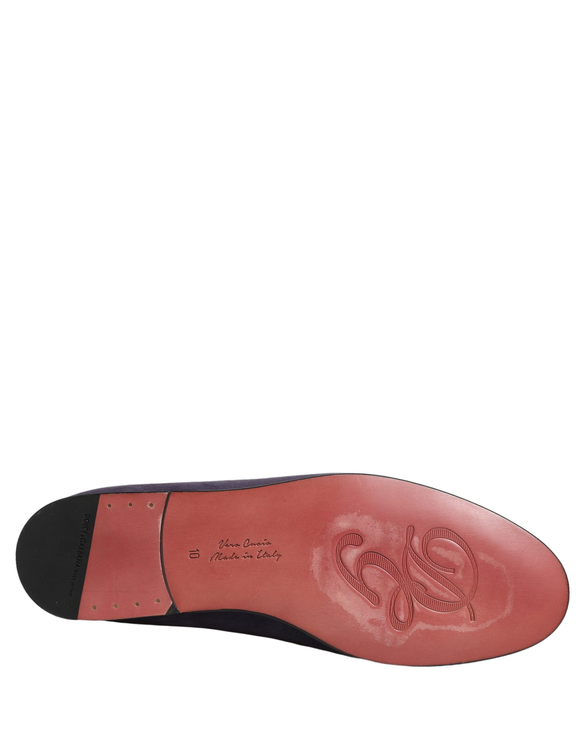 Dolce & Gabbana Violet Velvet Slip On Men Flats Loafers Shoes - Image 8