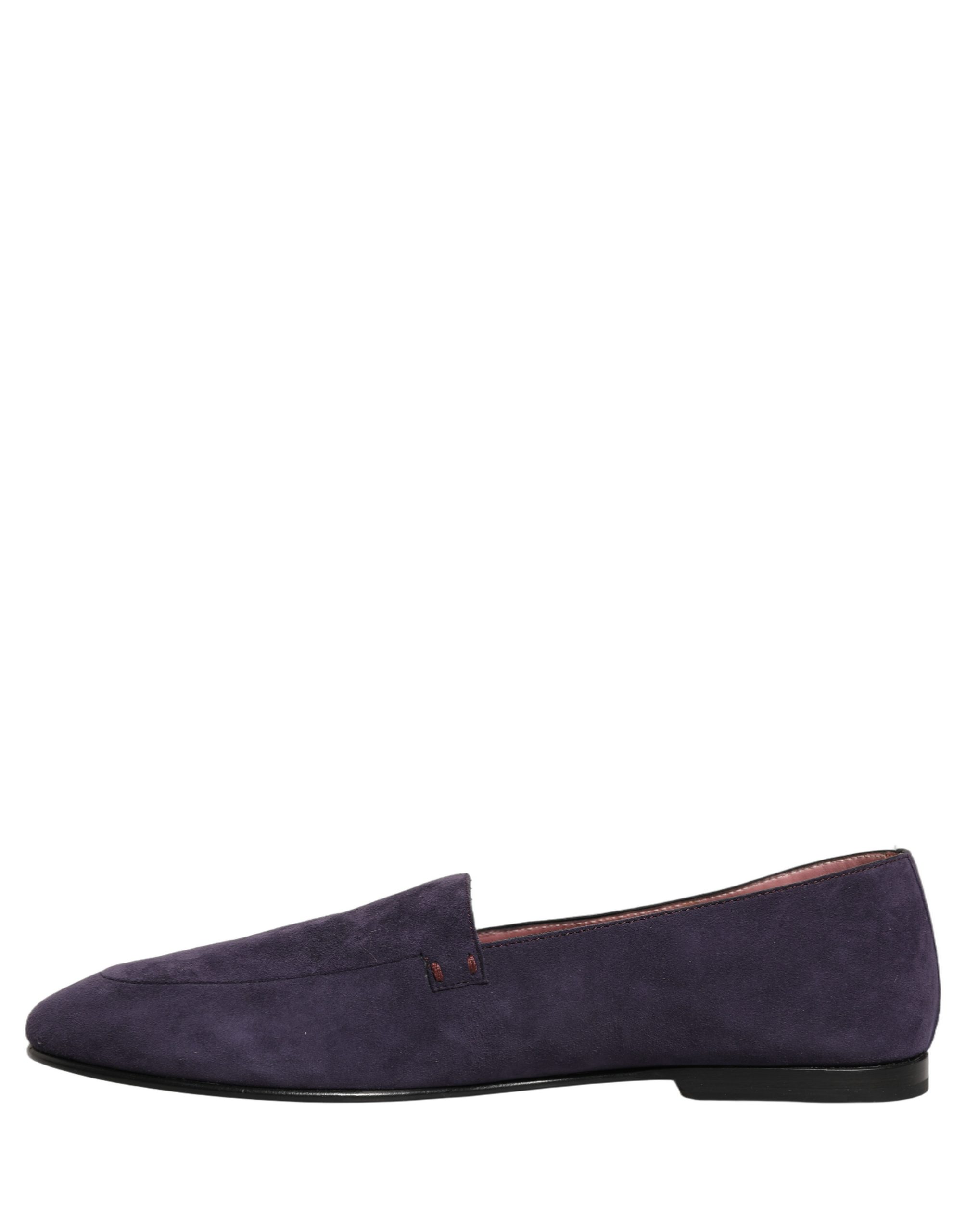 Dolce & Gabbana Violet Velvet Slip On Men Flats Loafers Shoes - Image 7