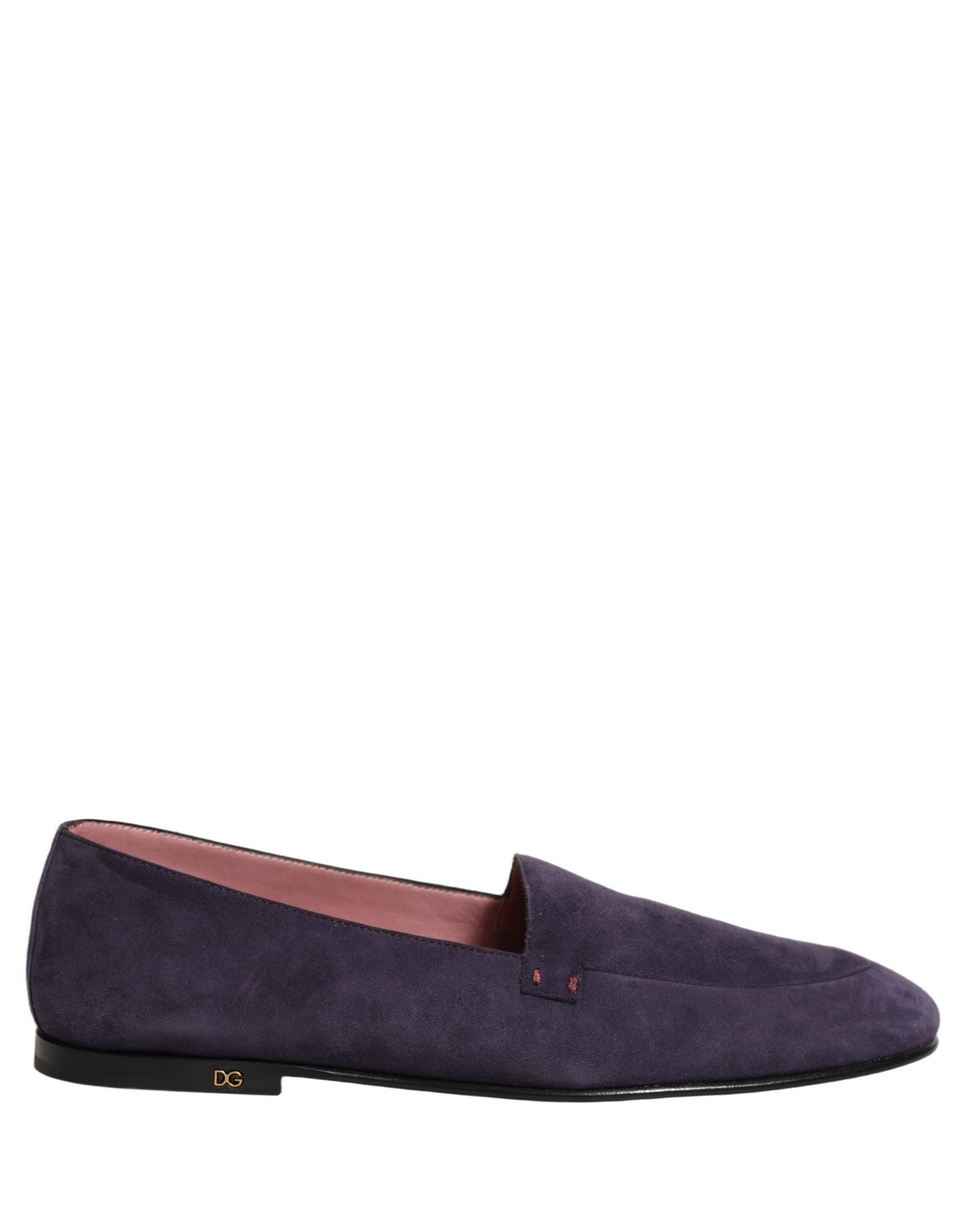 Dolce & Gabbana Violet Velvet Slip On Men Flats Loafers Shoes - Image 2