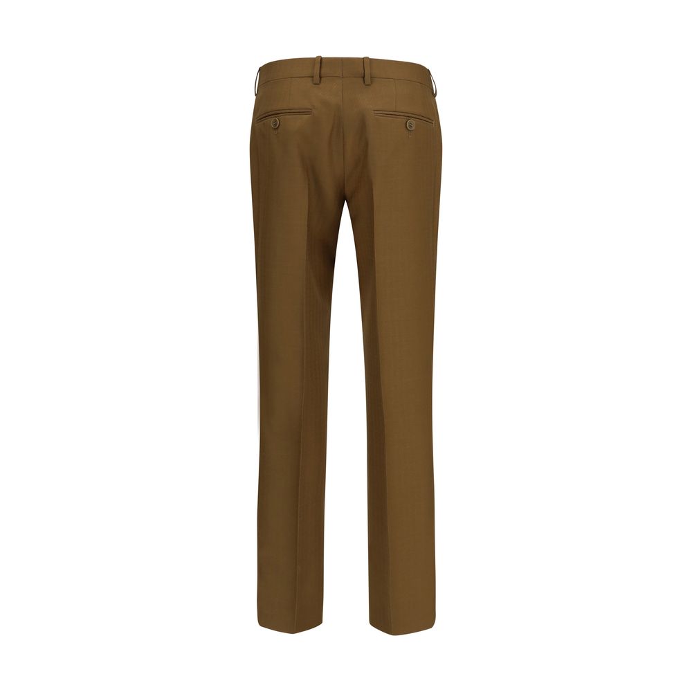 Burberry Brown Wool Oves Aries Dress Pants - Image 2