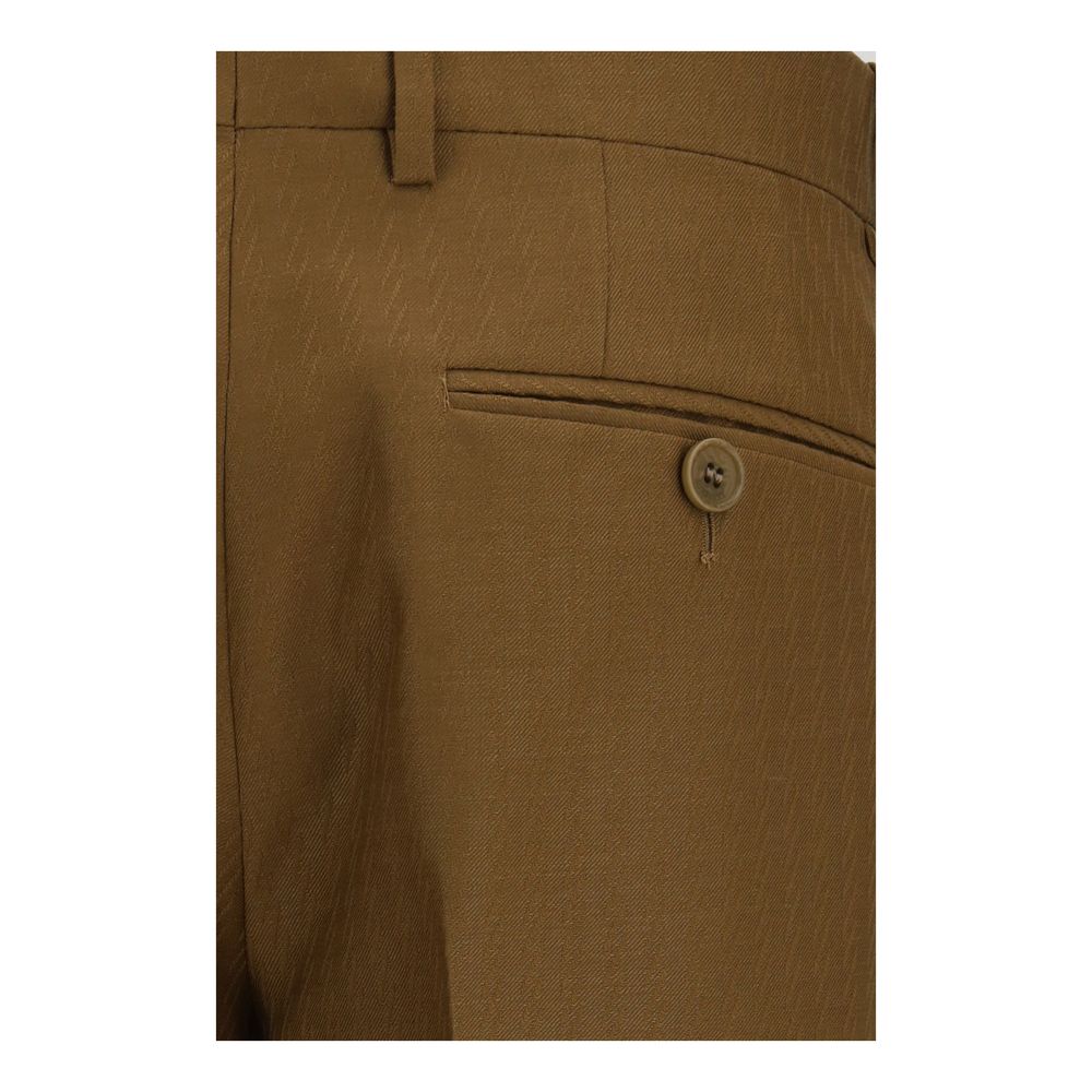 Burberry Brown Wool Oves Aries Dress Pants - Image 3