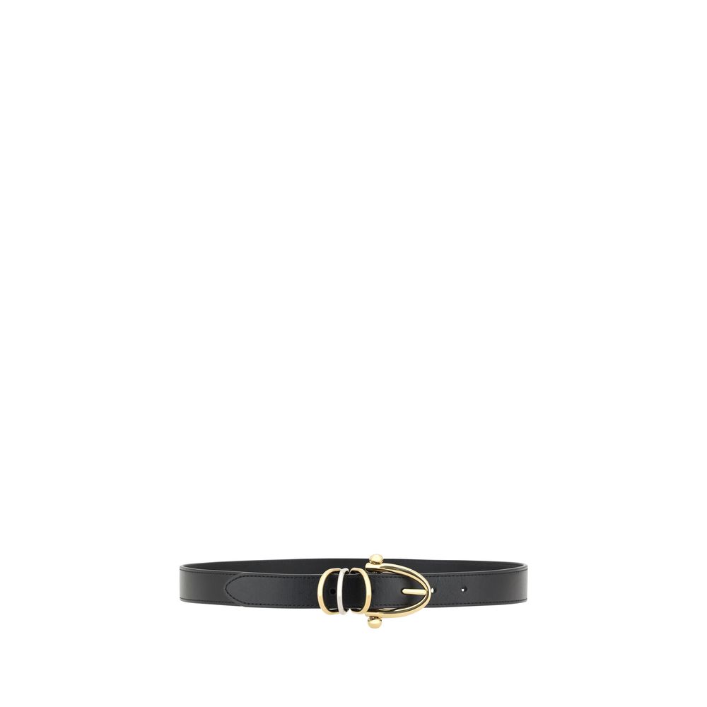 ChloƩ Black Calf Leather Bos Taurus Regular Belt - Image 2
