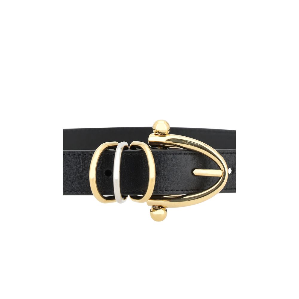 ChloƩ Black Calf Leather Bos Taurus Regular Belt - Image 3