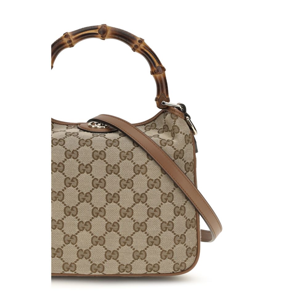 Gucci Brown Fabric Shoulder Bag - Image 4