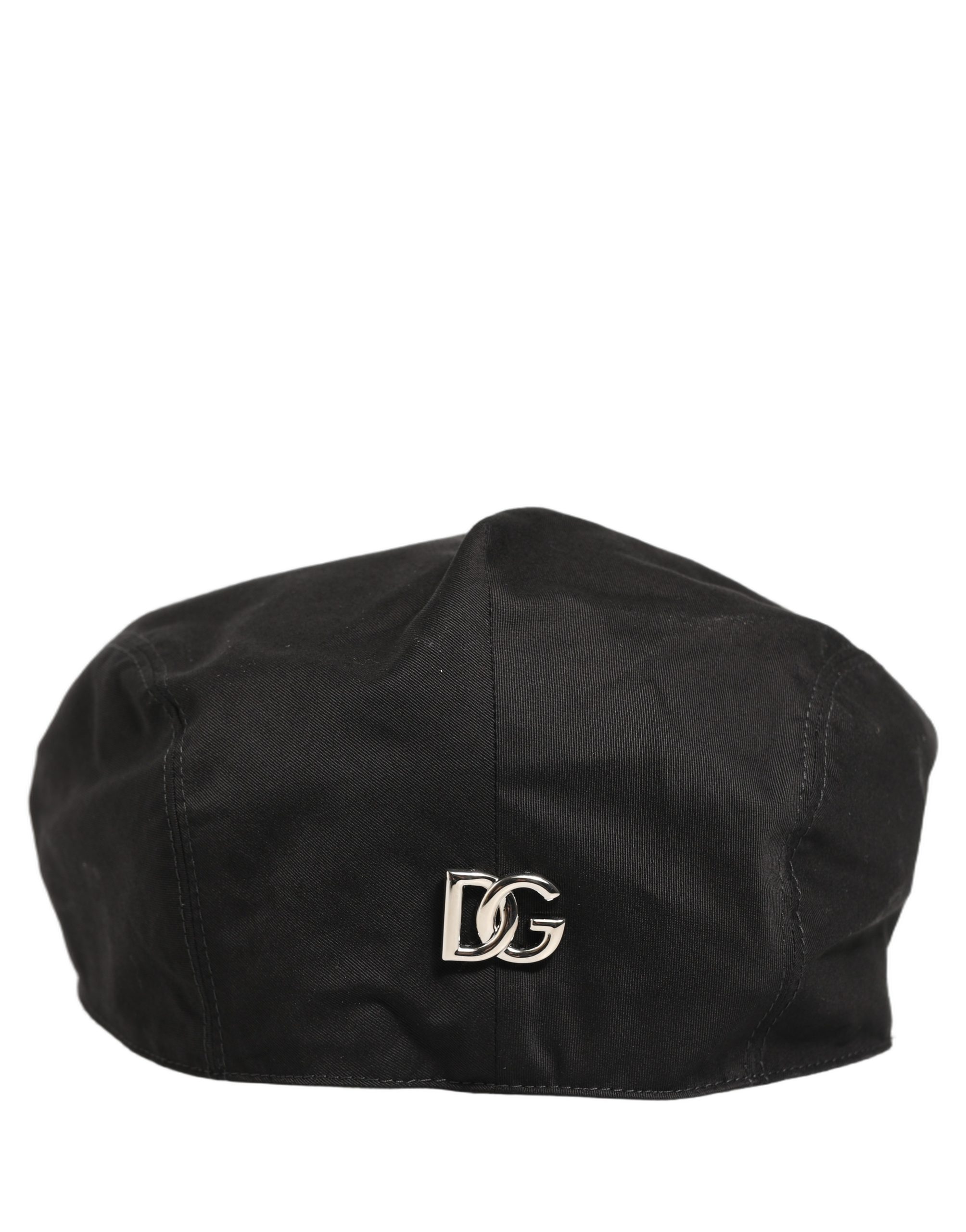 Dolce & Gabbana Men Black Cotton Stretch Newsboy Cloth Capello Hat - Image 5