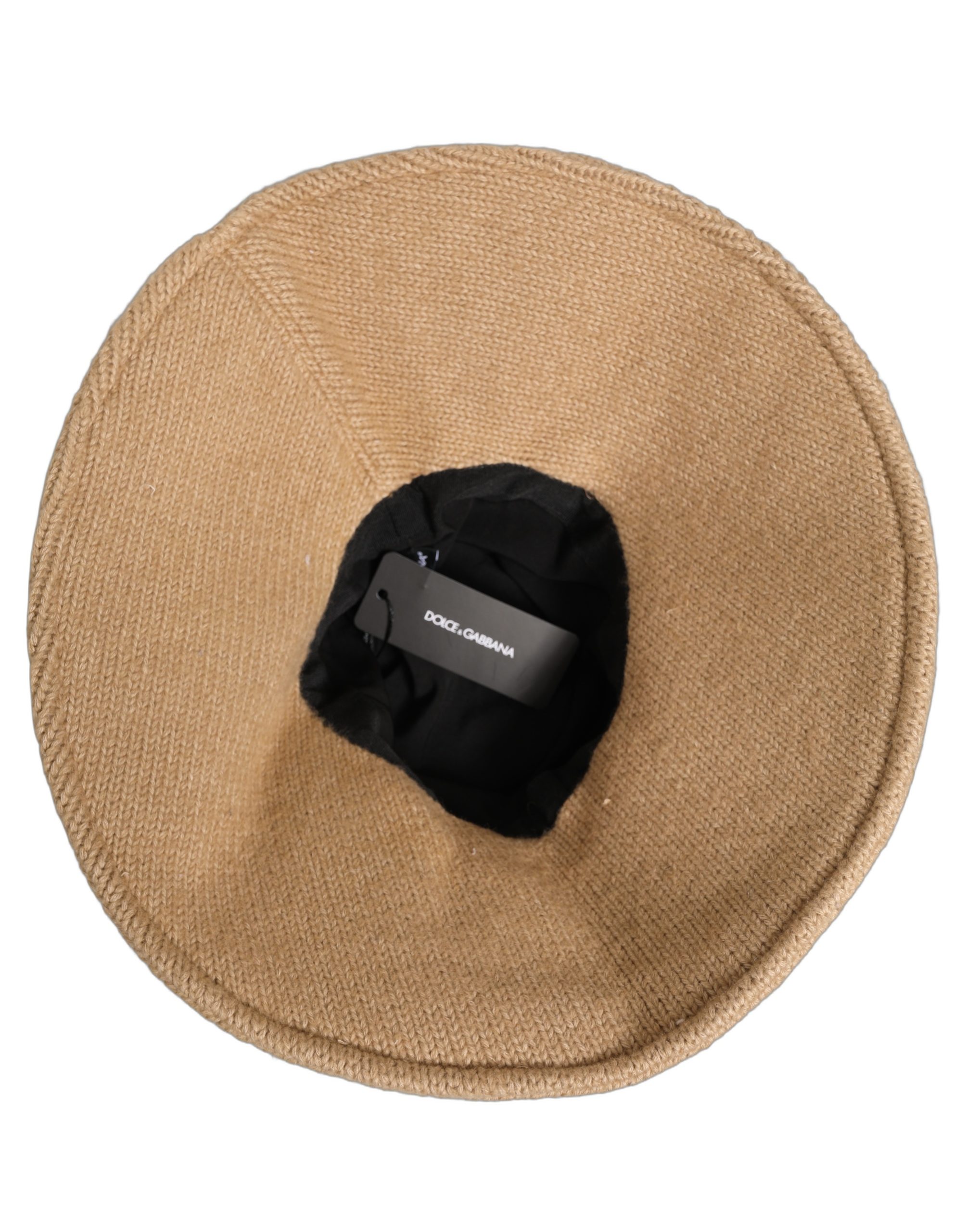 Dolce & Gabbana Women Brown Cotton Knit WideBrim Bucket Capello Hat - Image 5
