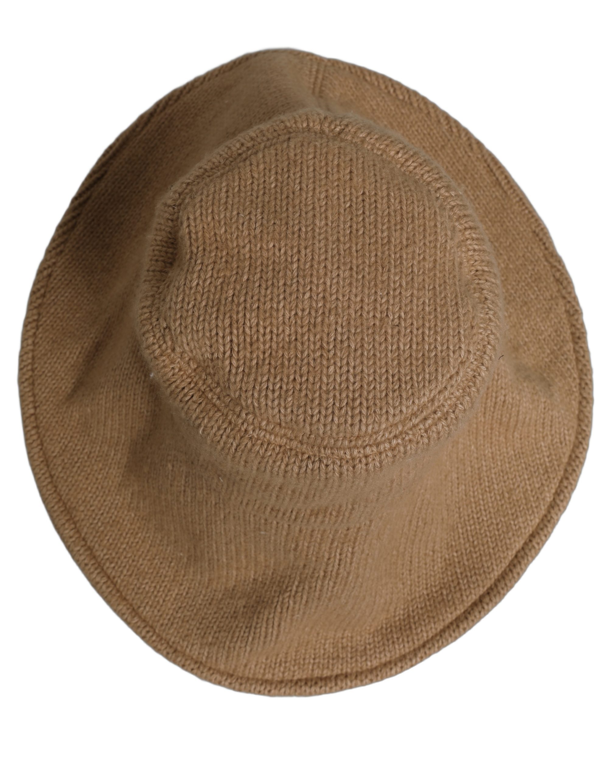 Dolce & Gabbana Women Brown Cotton Knit WideBrim Bucket Capello Hat - Image 6