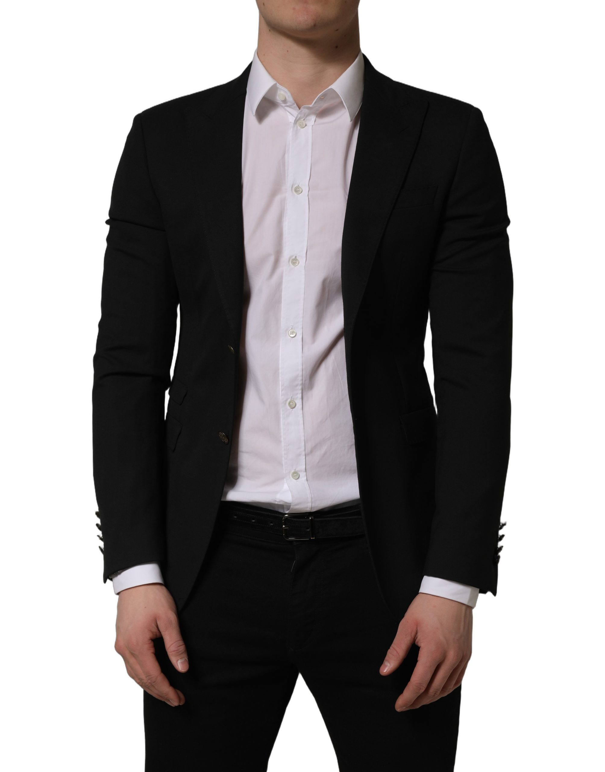 Dolce & Gabbana Black Polyester Single Breasted Blazer Jacket - Image 2