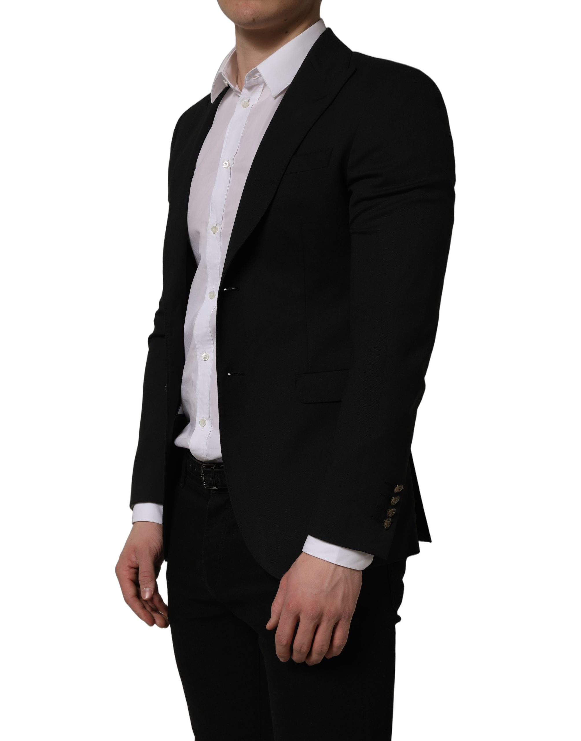 Dolce & Gabbana Black Polyester Single Breasted Blazer Jacket - Image 3