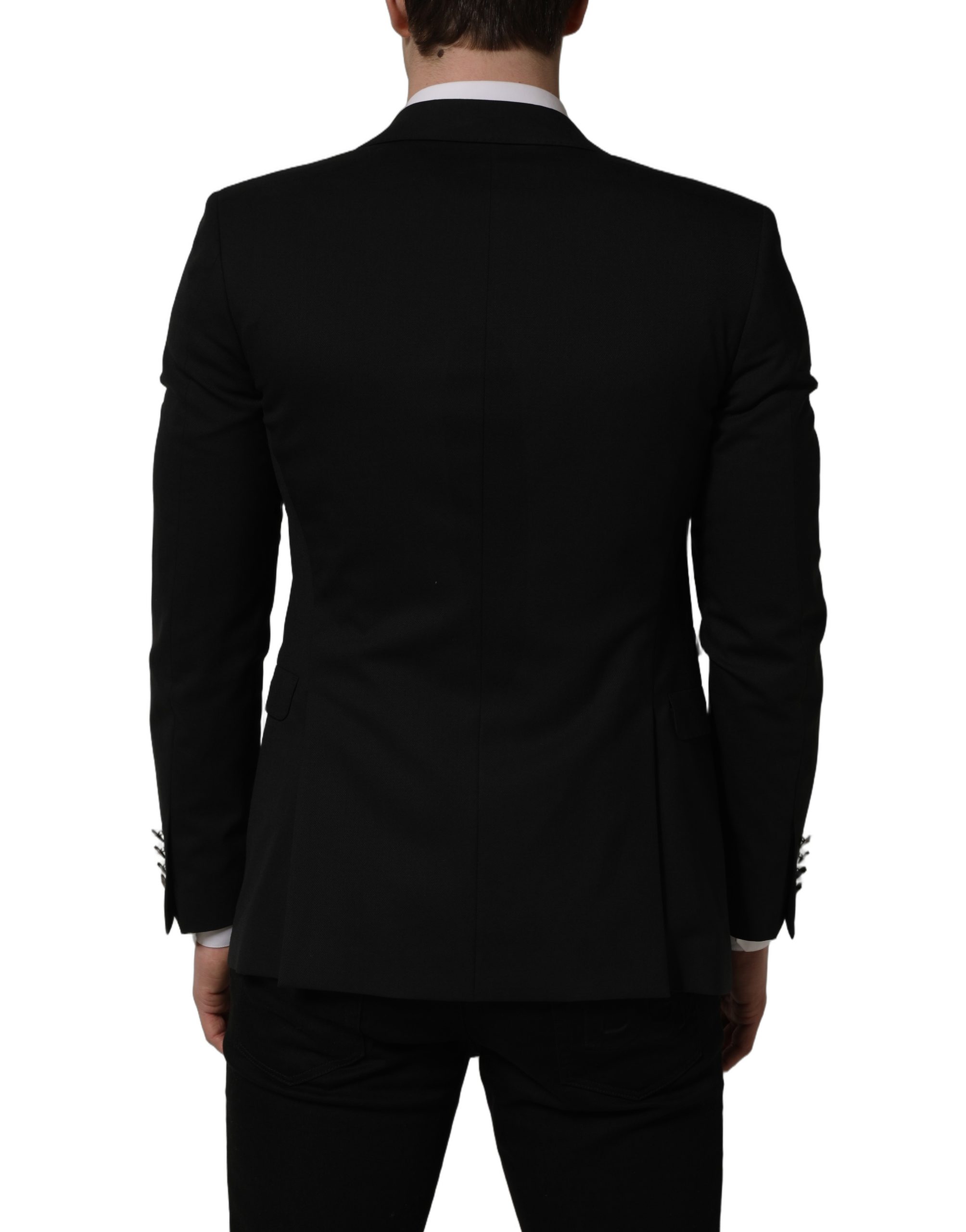 Dolce & Gabbana Black Polyester Single Breasted Blazer Jacket - Image 4