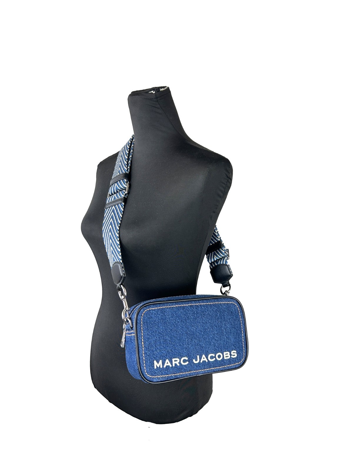 Marc Jacobs Flash Denim Camera Crossbody Bag Purse - Image 4