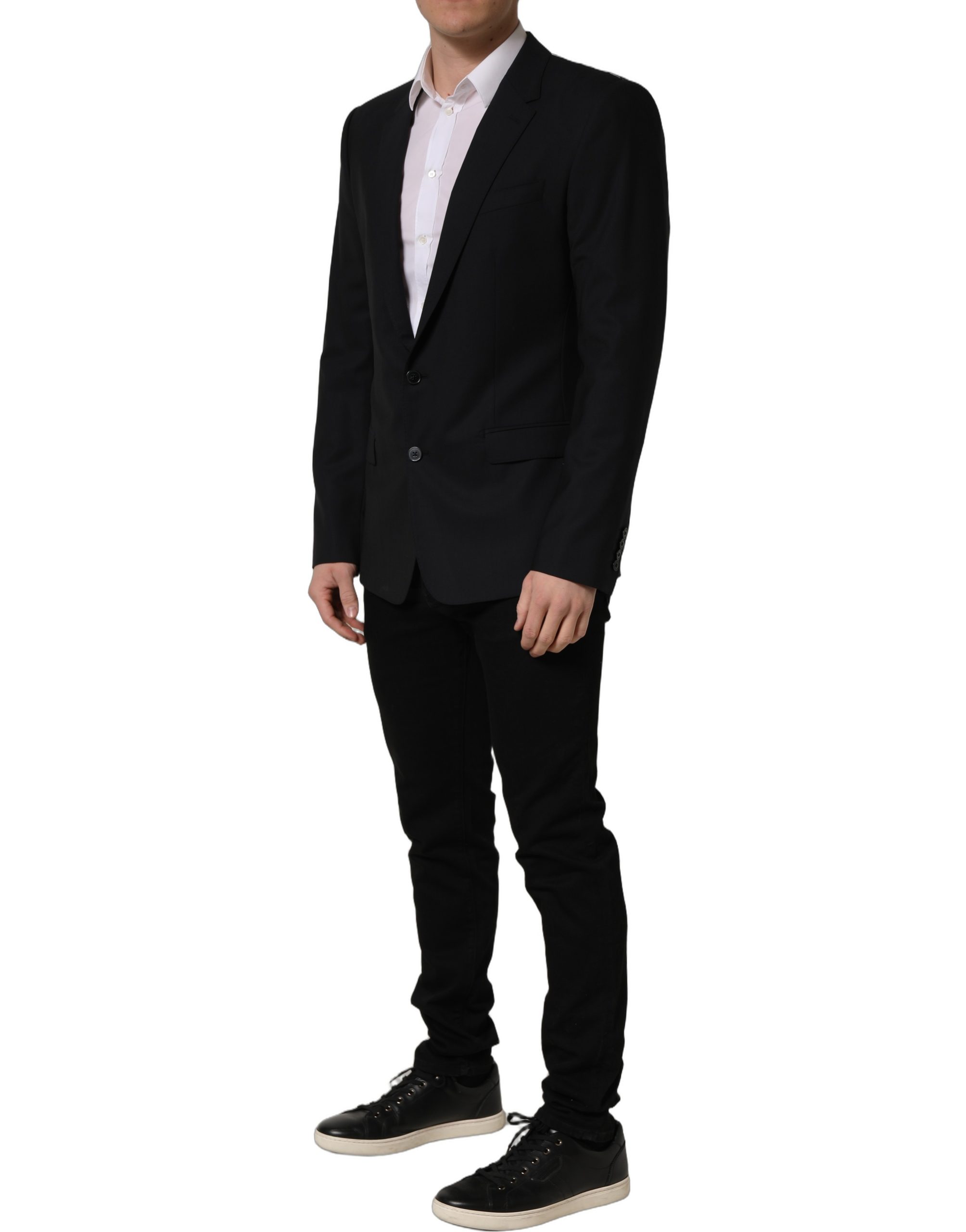 Dolce & Gabbana Black Wool Single Breasted Blazer Jacket - Image 3