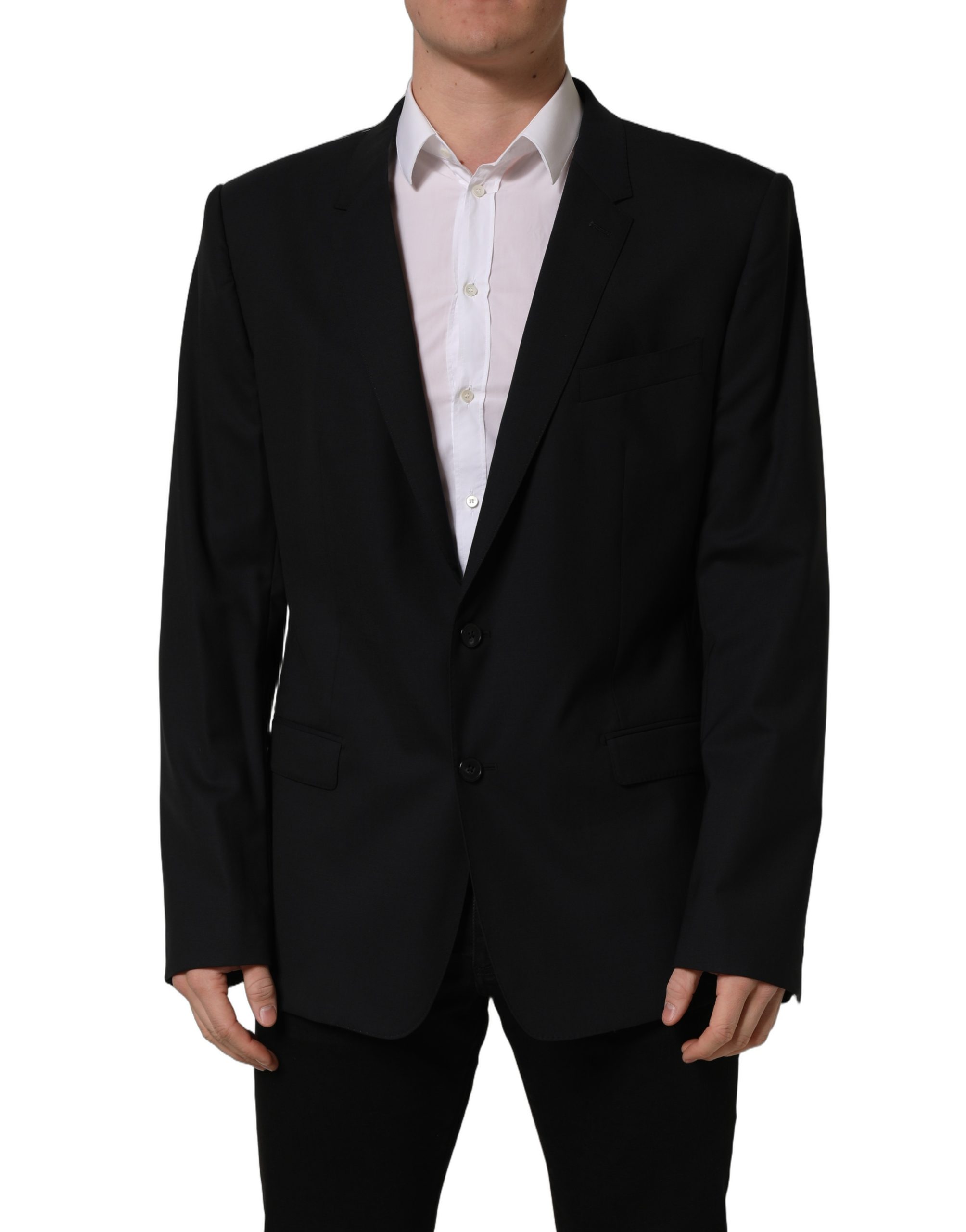 Dolce & Gabbana Black Wool Single Breasted Blazer Jacket - Image 2