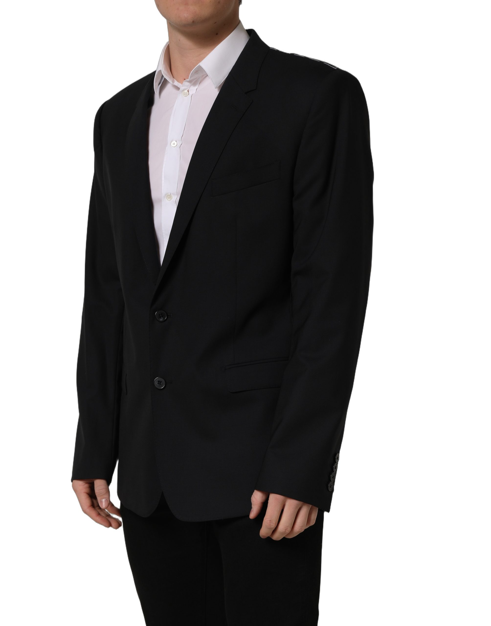 Dolce & Gabbana Black Wool Single Breasted Blazer Jacket - Image 3