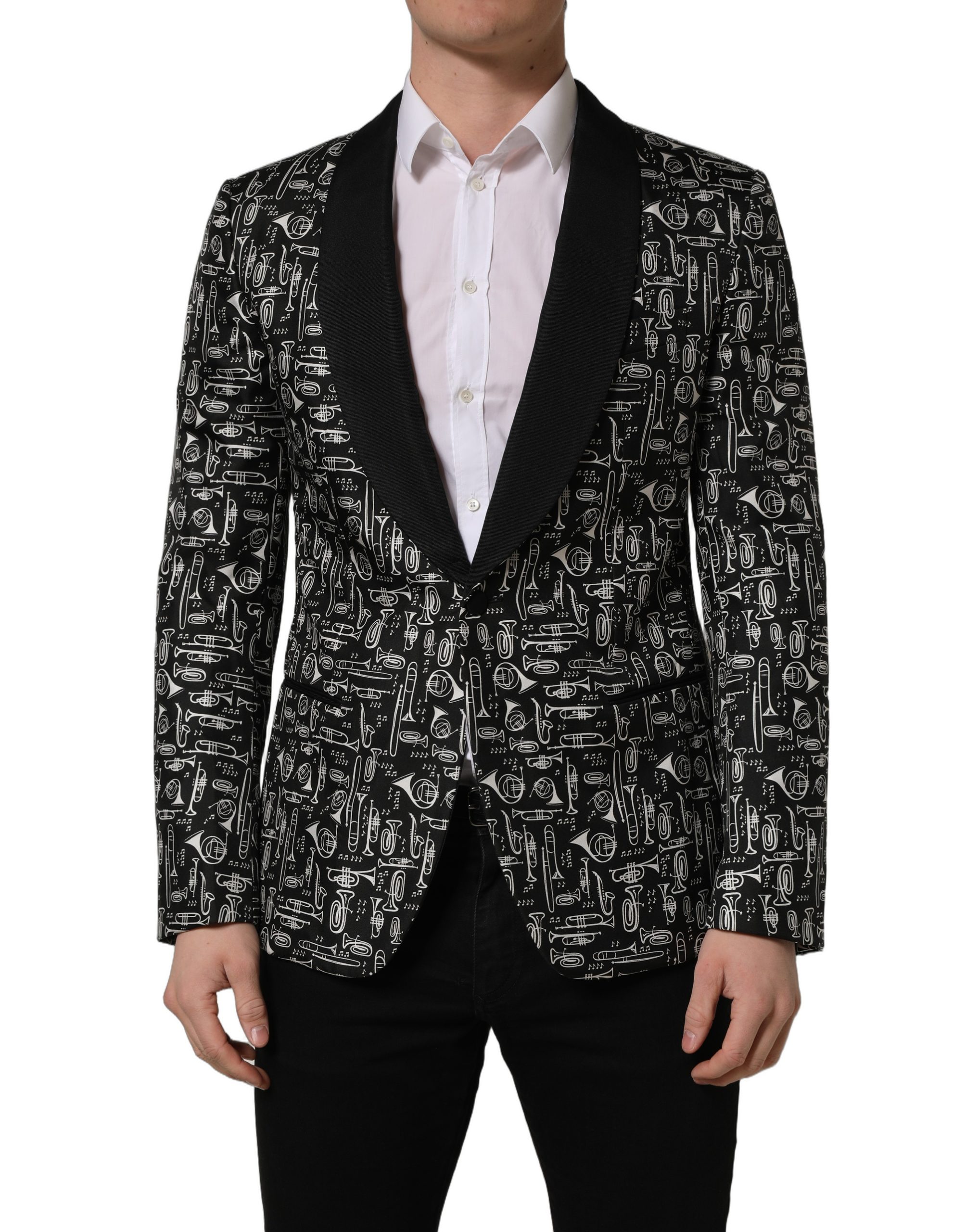 Dolce & Gabbana Black Crystal Embellished Coat Blazer Jacket - Image 2