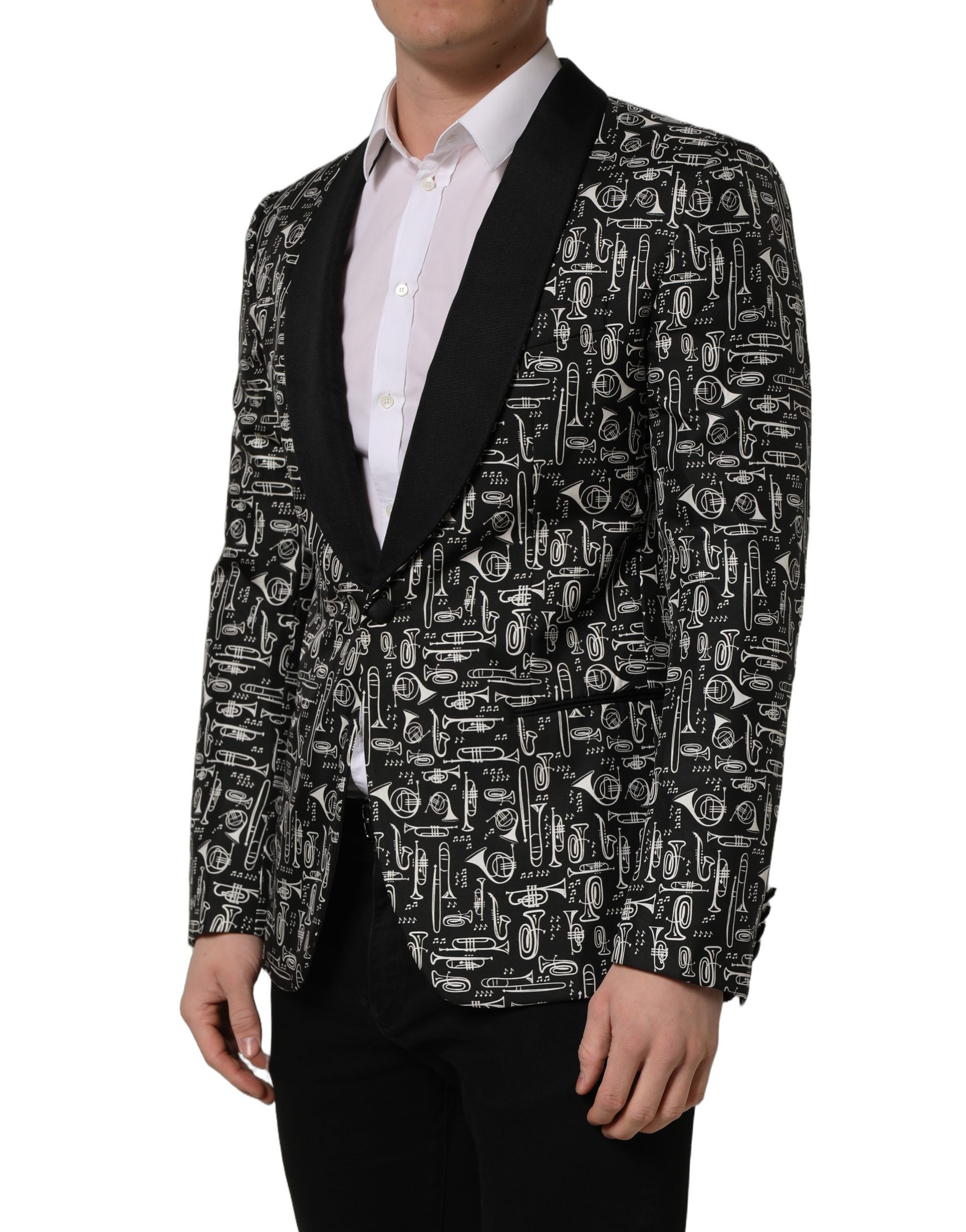Dolce & Gabbana Black Crystal Embellished Coat Blazer Jacket - Image 3