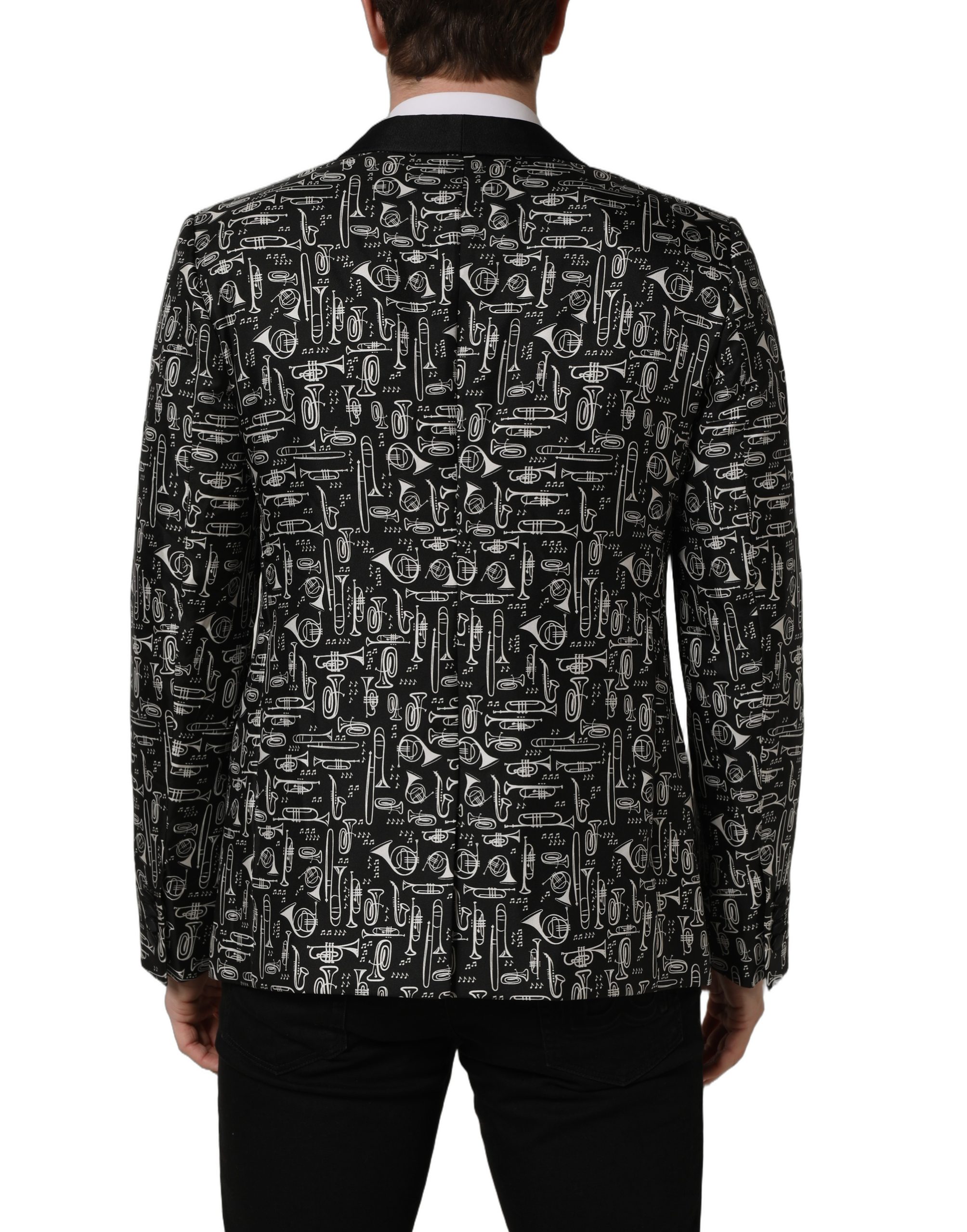 Dolce & Gabbana Black Crystal Embellished Coat Blazer Jacket - Image 4