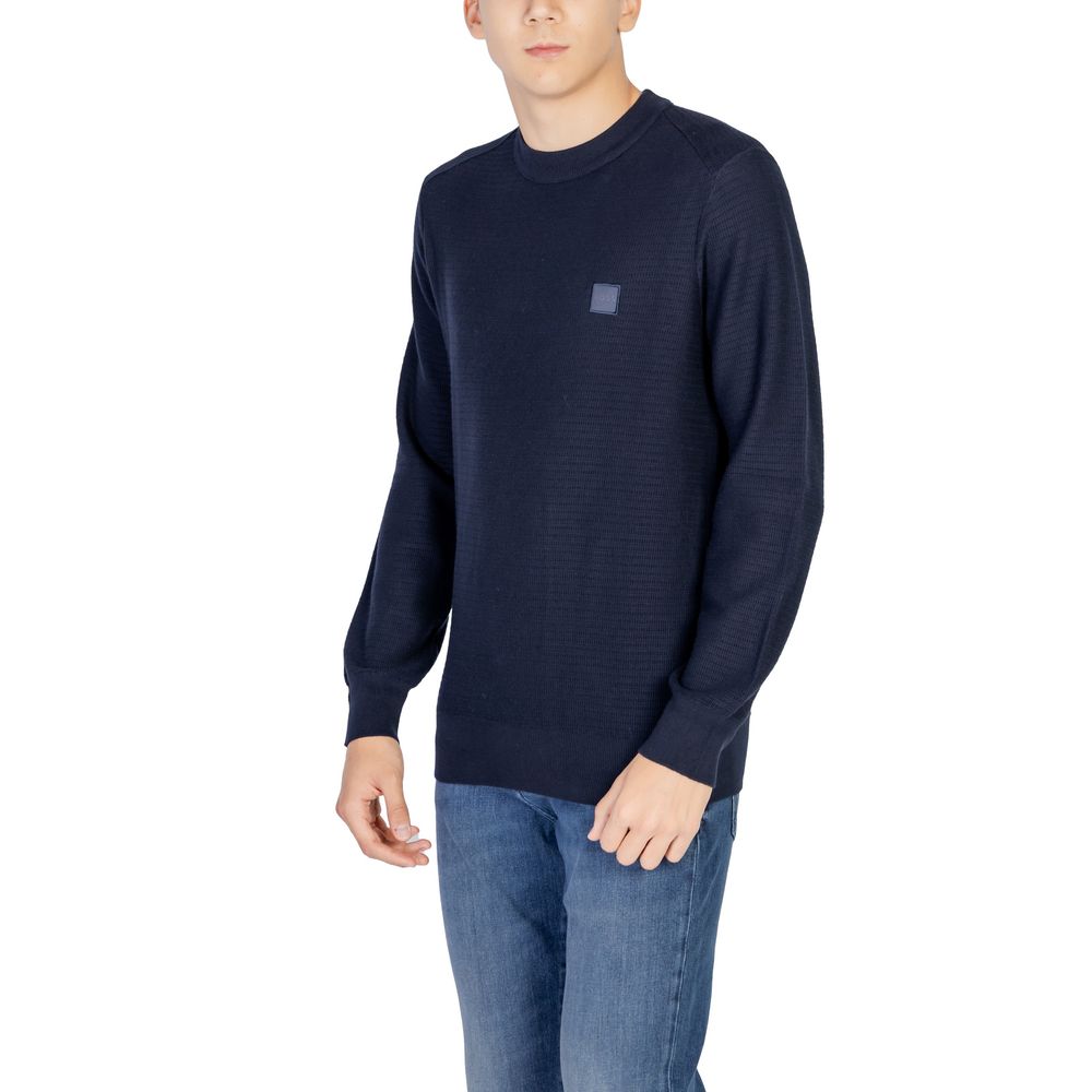 Hugo Boss Blue Cotton Sweatshirt - Image 3