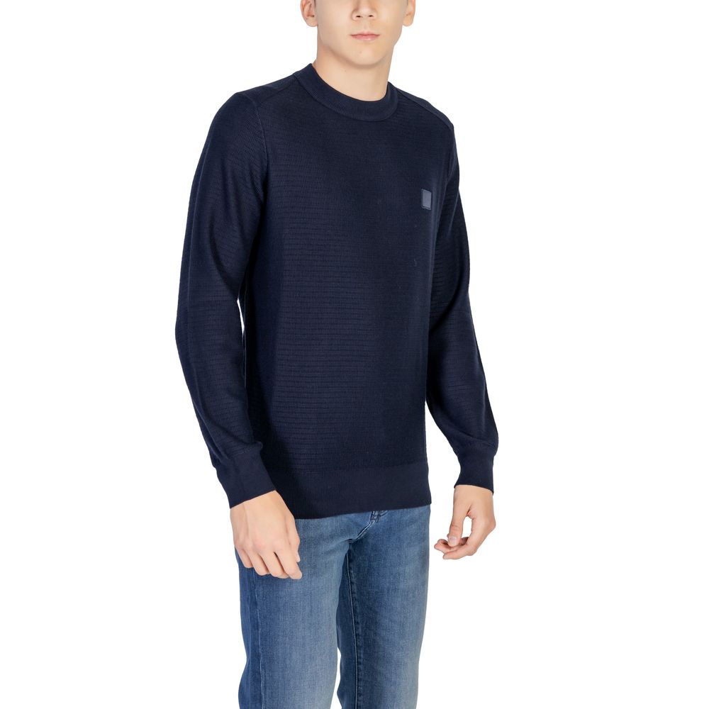 Hugo Boss Blue Cotton Sweatshirt - Image 4