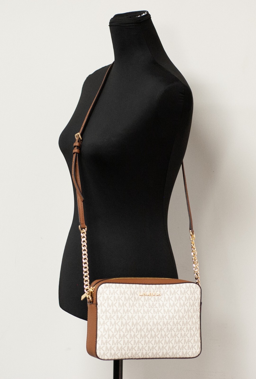 Michael Kors East West Crossbody Bag (Vanilla Signature) - Image 2