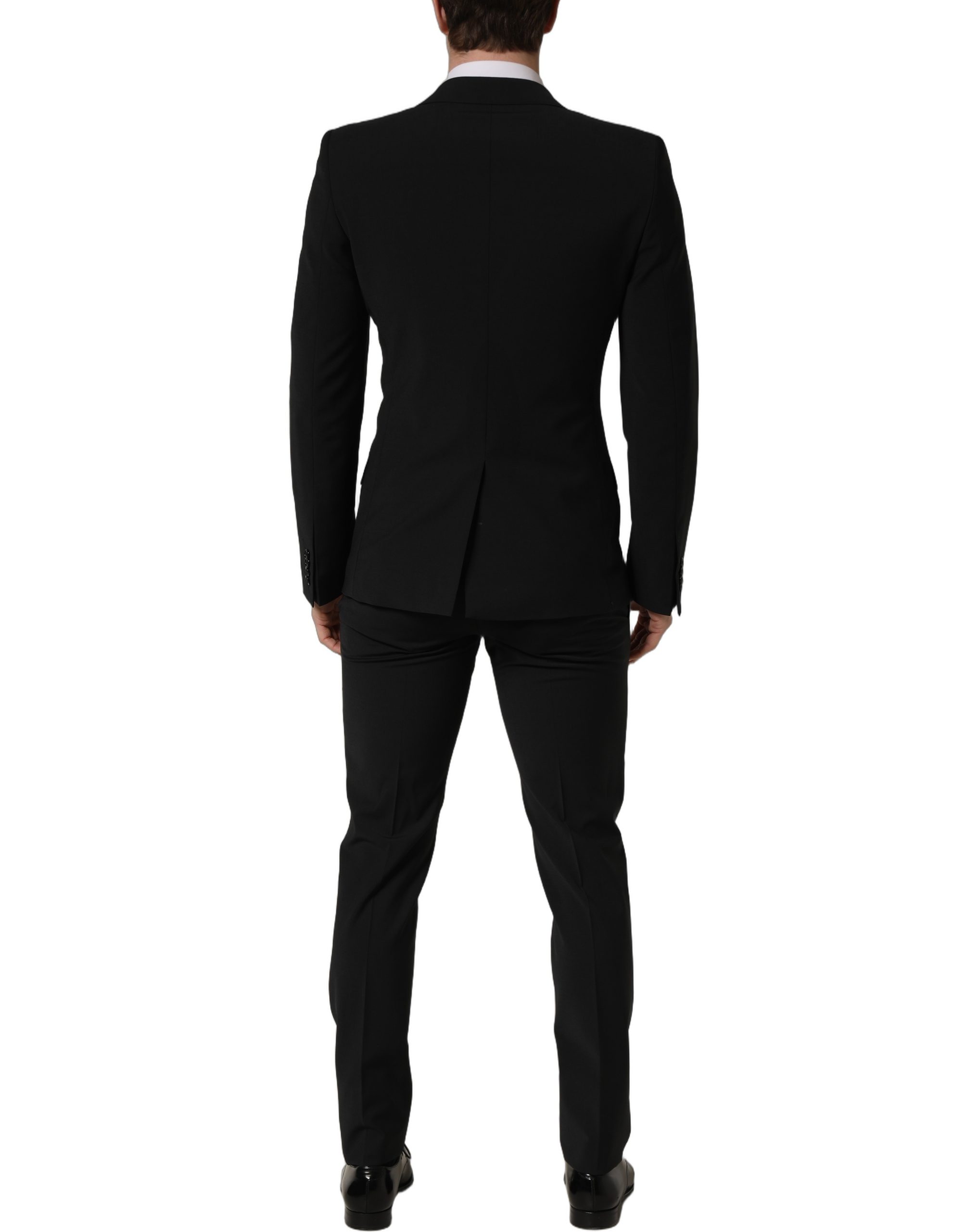 Dolce & Gabbana Black Wool Slim Fit Formal 2 Piece Men Suit - Image 4