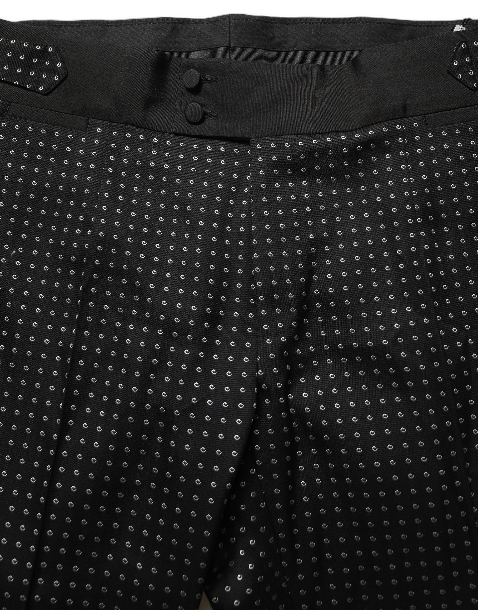 Dolce & Gabbana Black Polka Dot Cotton Dress Trouser Pants - Image 5