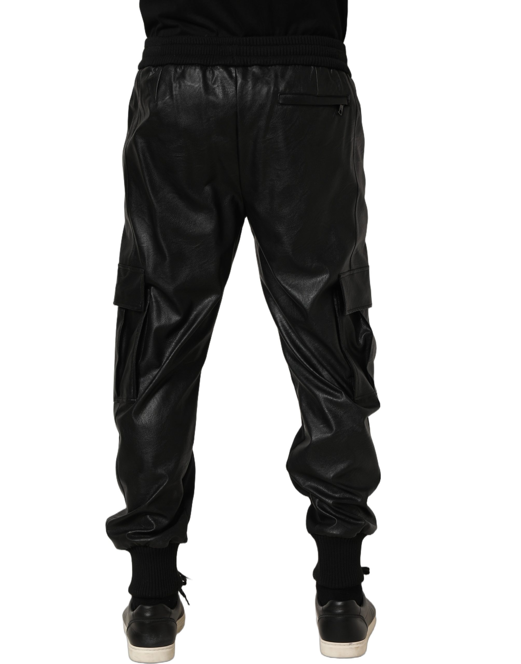 Dolce & Gabbana Black Mid Waist Cargo Jogger Sweatpants Pants - Image 4