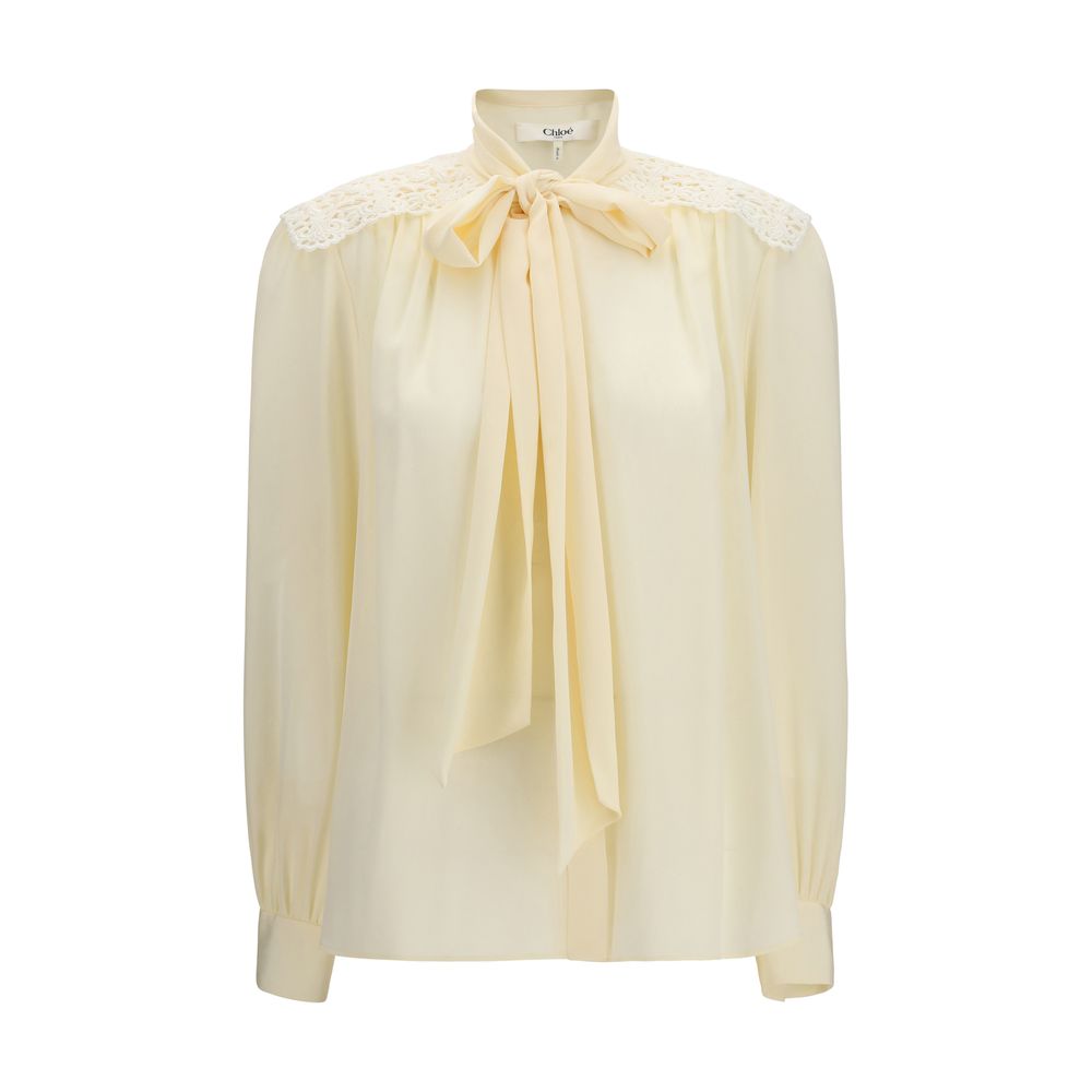 ChloƩ Beige Polyester Blouse