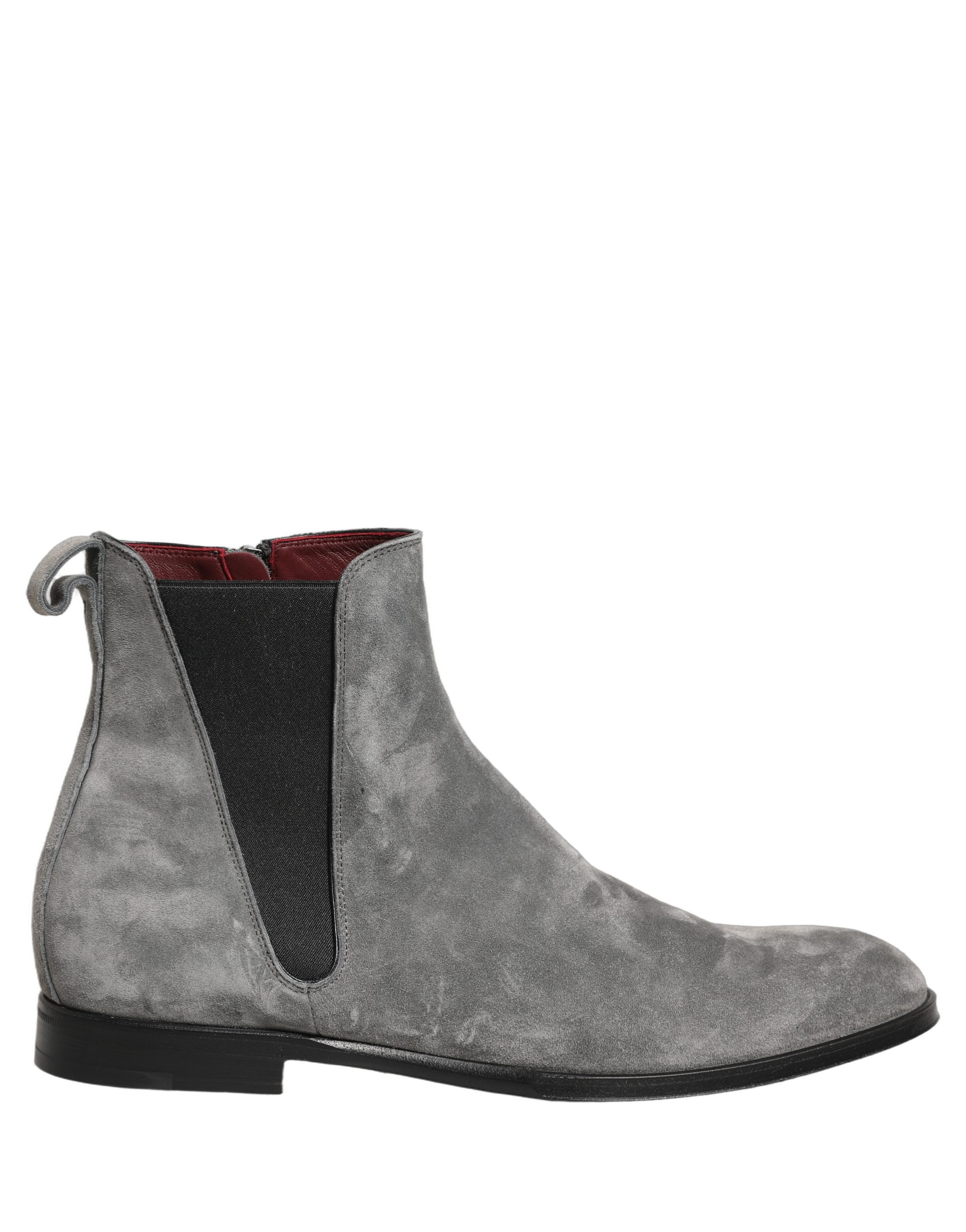 Dolce & Gabbana Gray Suede Leather Chelsea Boots Shoes - Image 2