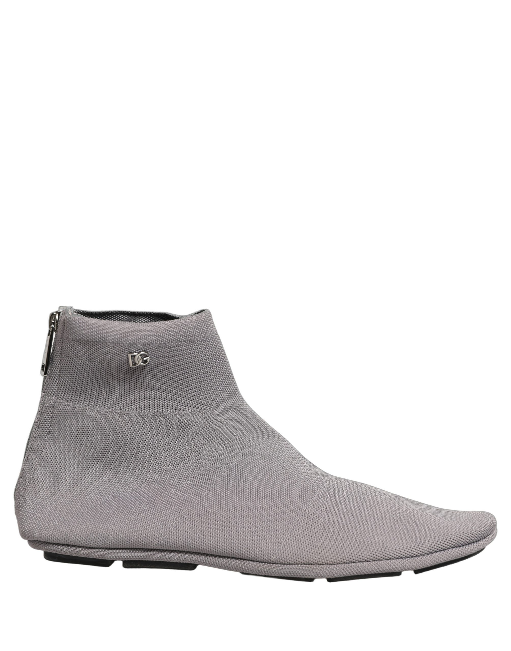 Dolce & Gabbana Gray Stretch Mesh Men Ankle Boots Shoes - Image 2