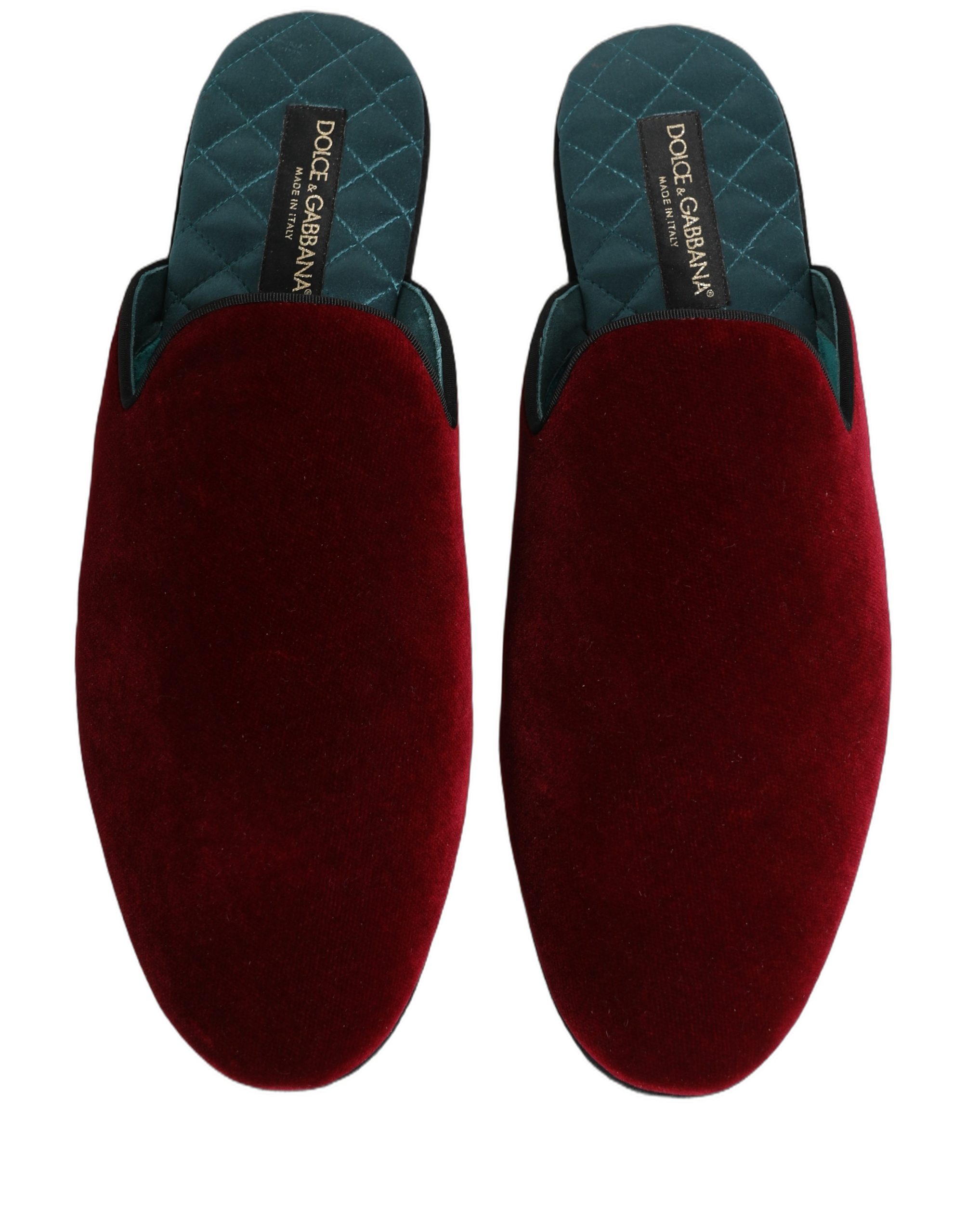 Dolce & Gabbana Red Suede Slides Flat Slipper Men Shoes - Image 4
