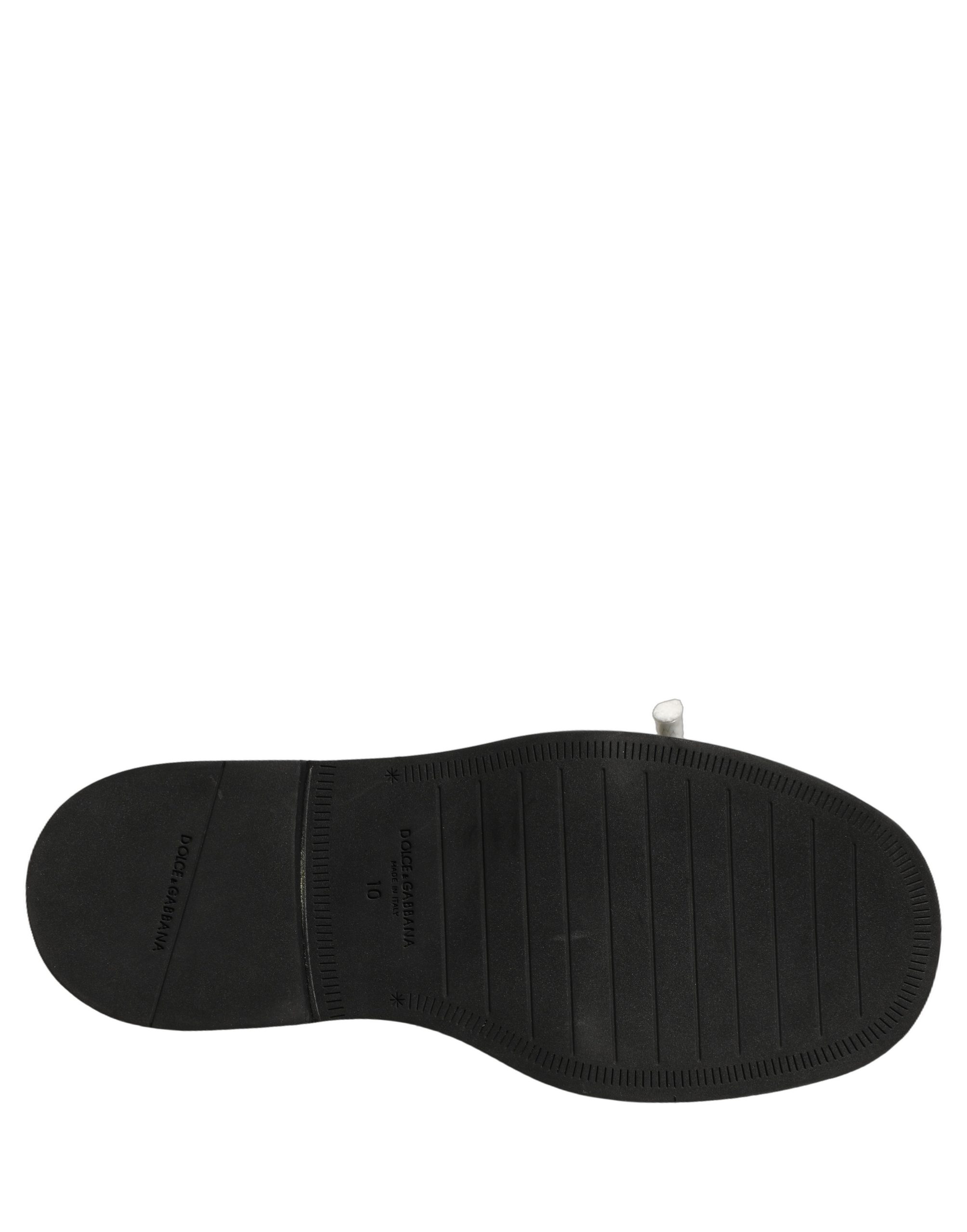 Dolce & Gabbana Brown Leather Slip On Flat Sandals Men Shoes - Image 8