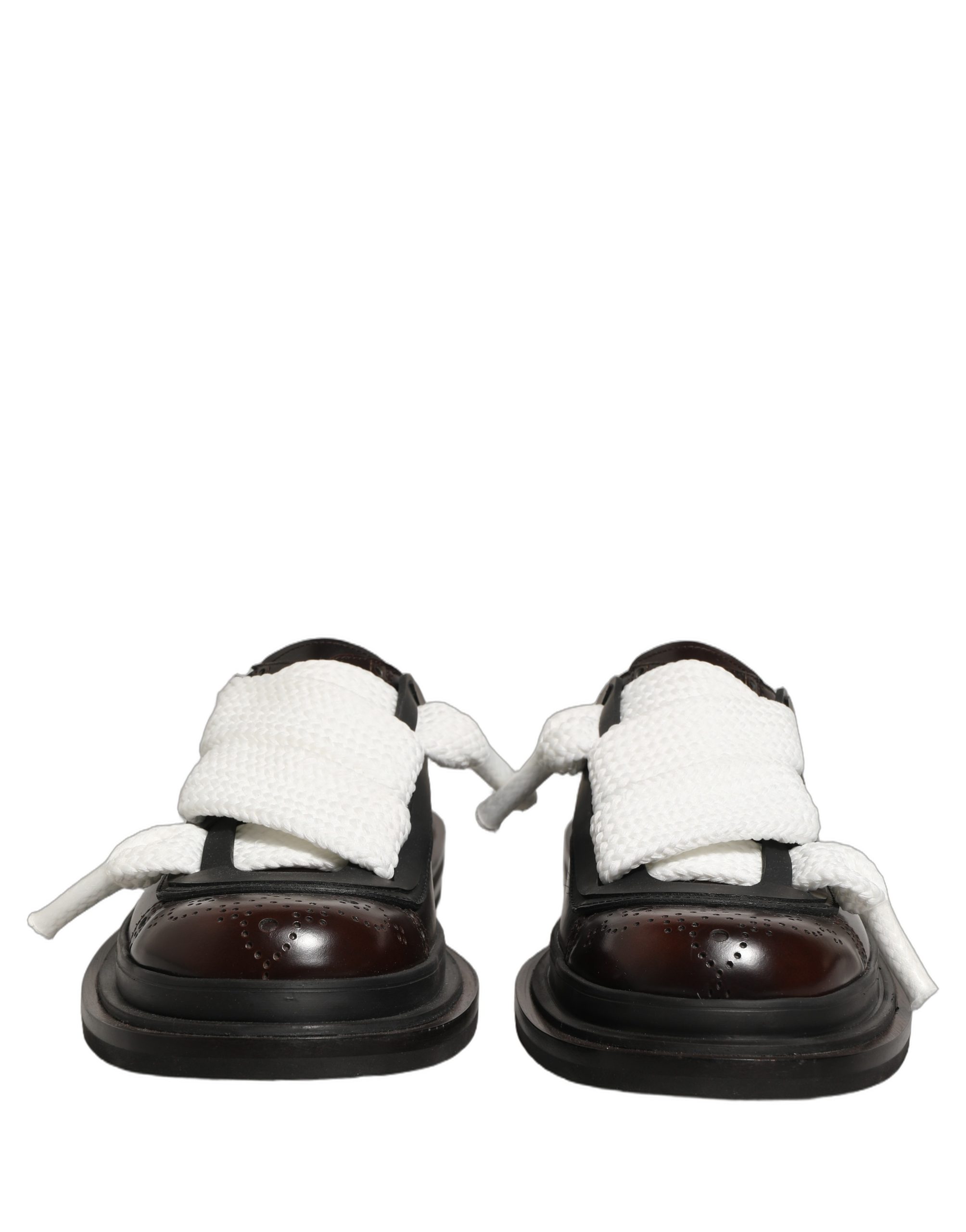 Dolce & Gabbana Brown Leather Slip On Flat Sandals Men Shoes - Image 3