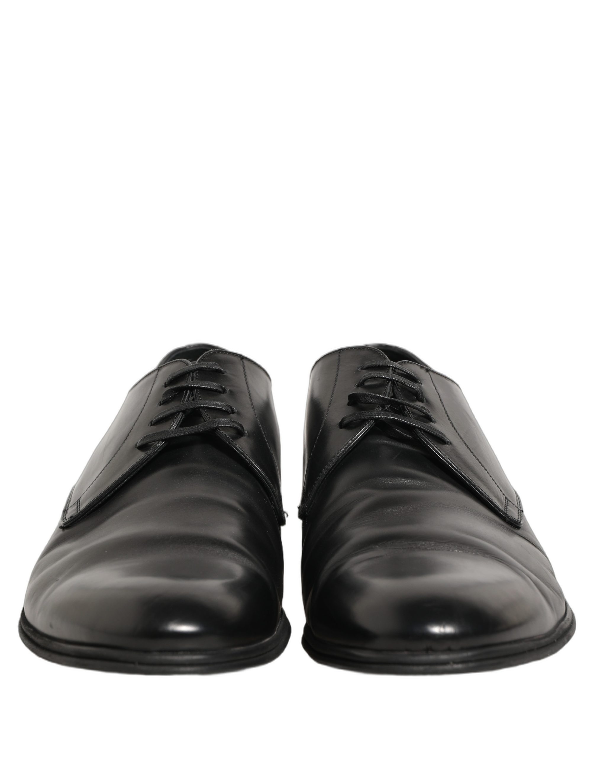 Dolce & Gabbana Black Leather Men Derby Dress Formal Shoes - Image 3