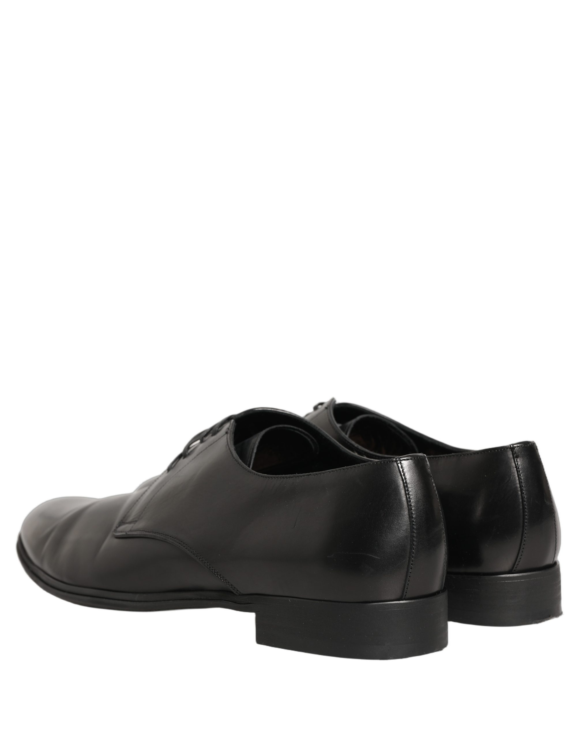 Dolce & Gabbana Black Leather Men Derby Dress Formal Shoes - Image 6