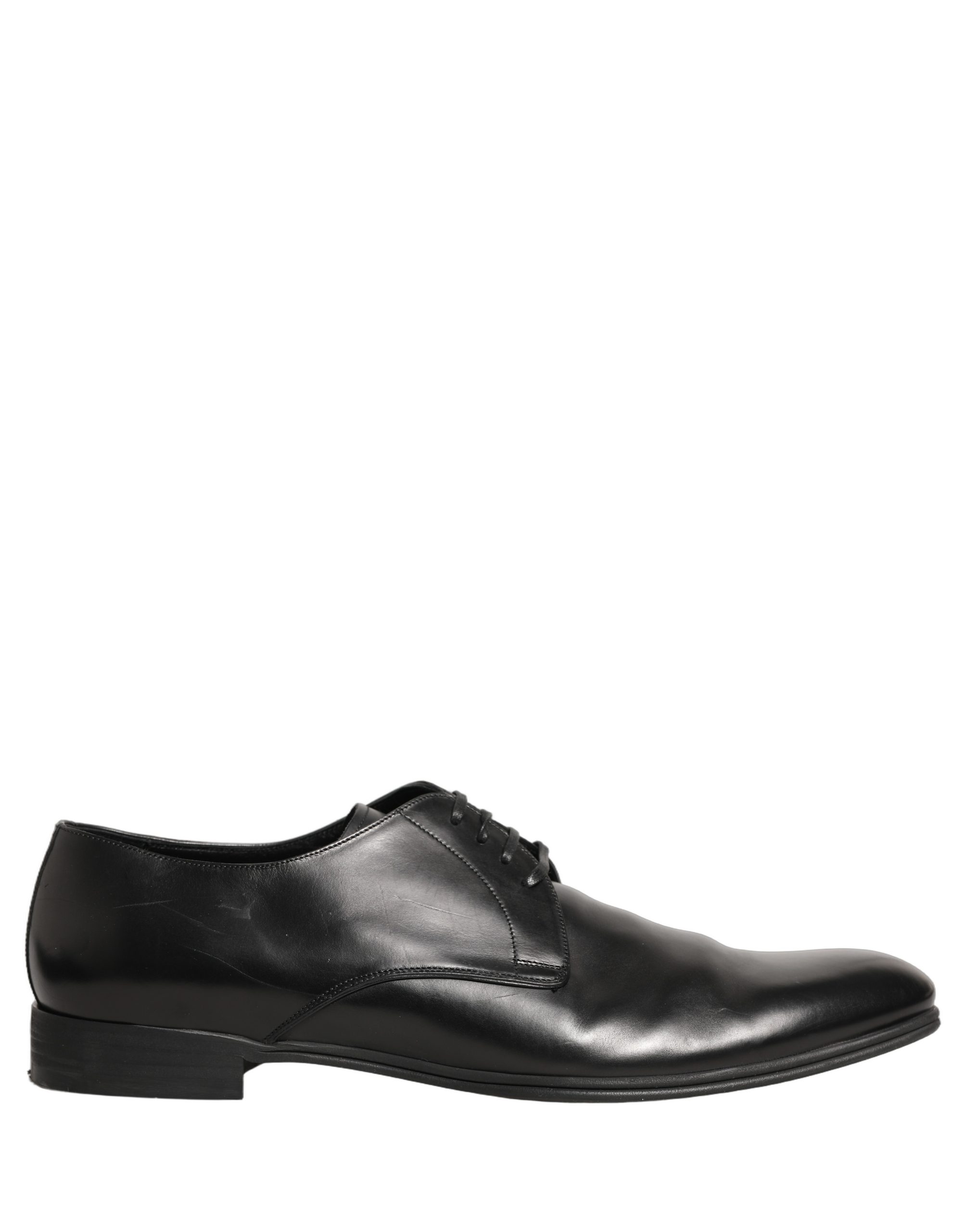 Dolce & Gabbana Black Leather Men Derby Dress Formal Shoes - Image 2