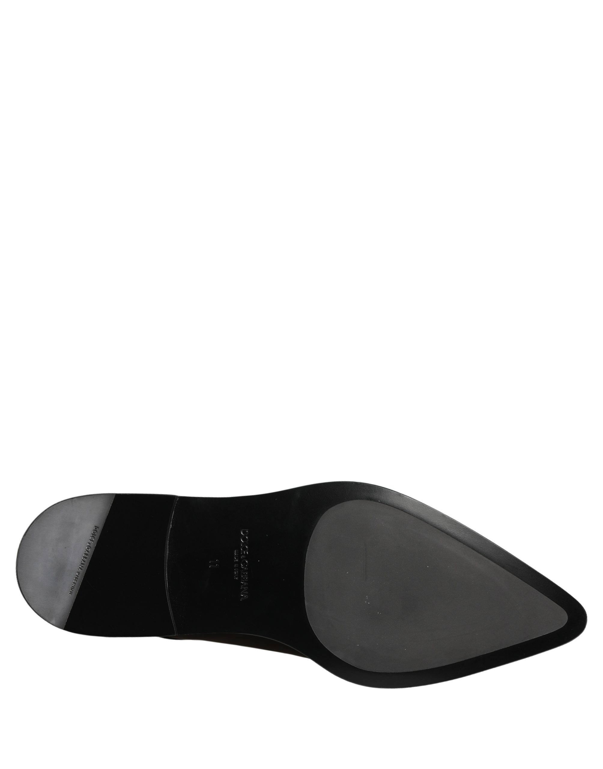 Dolce & Gabbana Black Leather Men Derby Dress Formal Shoes - Image 3