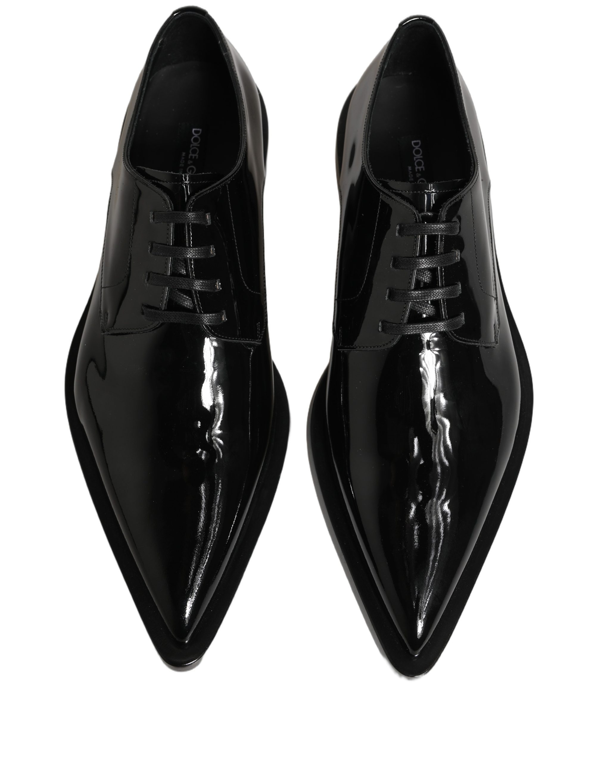Dolce & Gabbana Black Leather Men Derby Dress Formal Shoes - Image 5