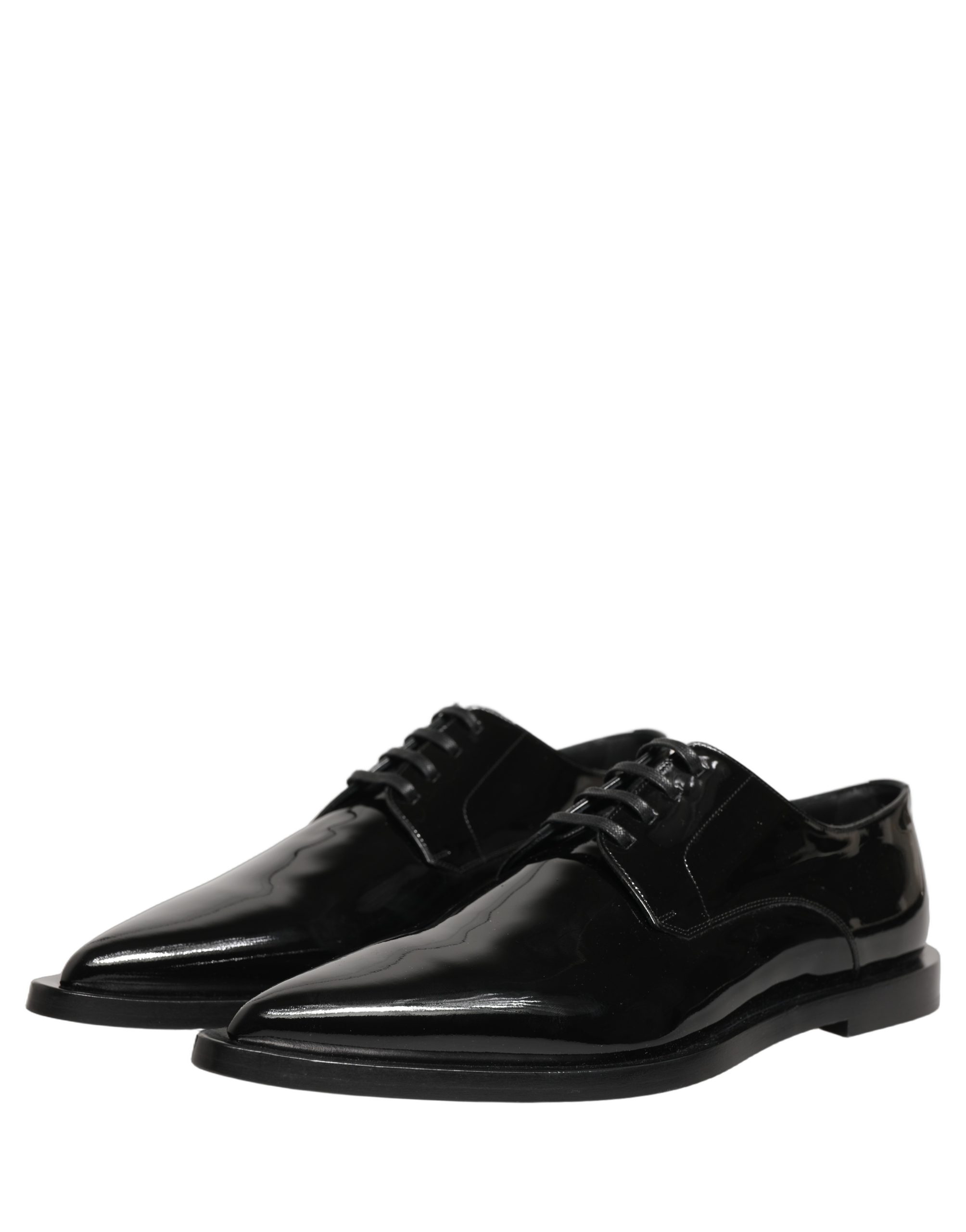 Dolce & Gabbana Black Leather Men Derby Dress Formal Shoes - Image 6