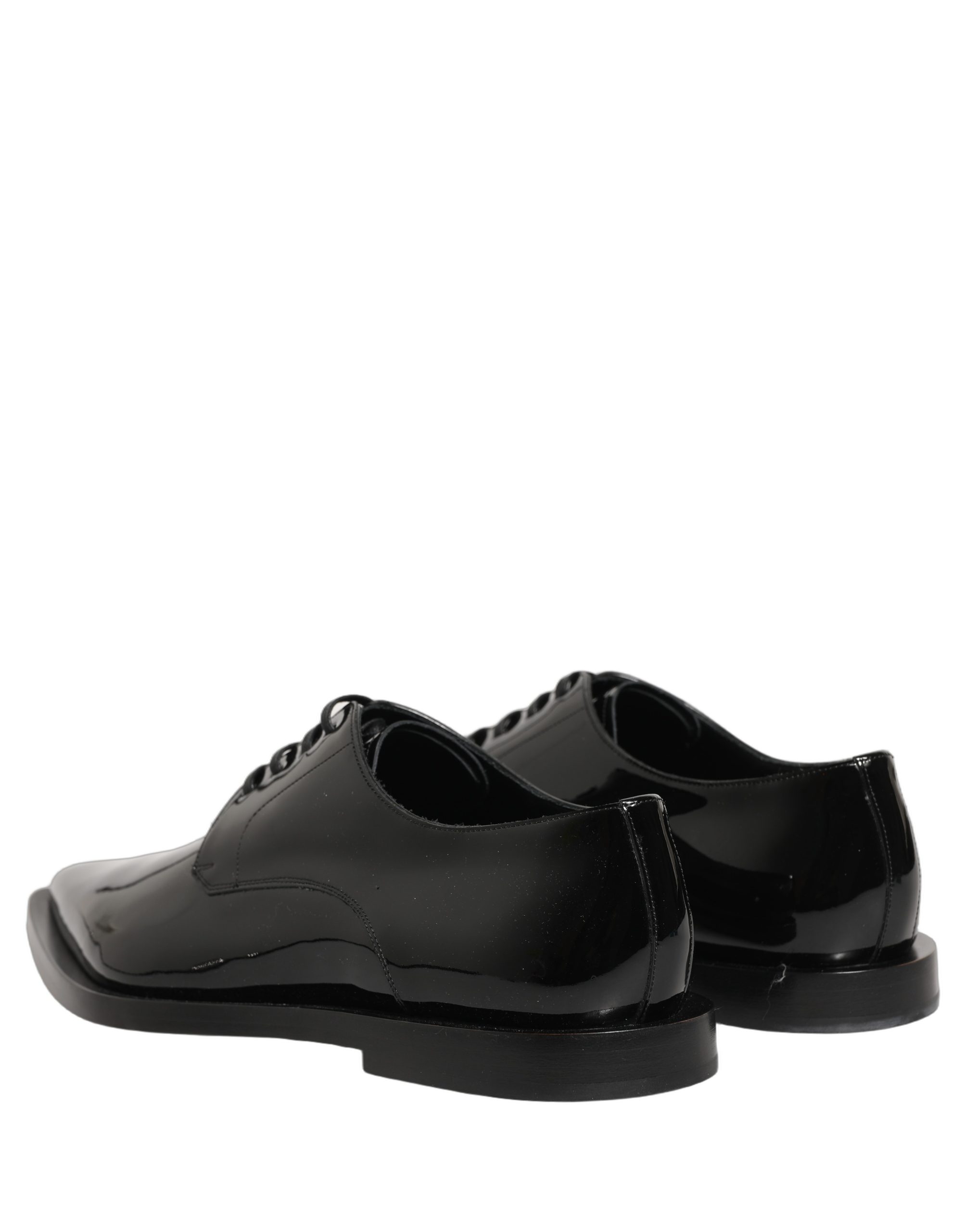 Dolce & Gabbana Black Leather Men Derby Dress Formal Shoes - Image 7