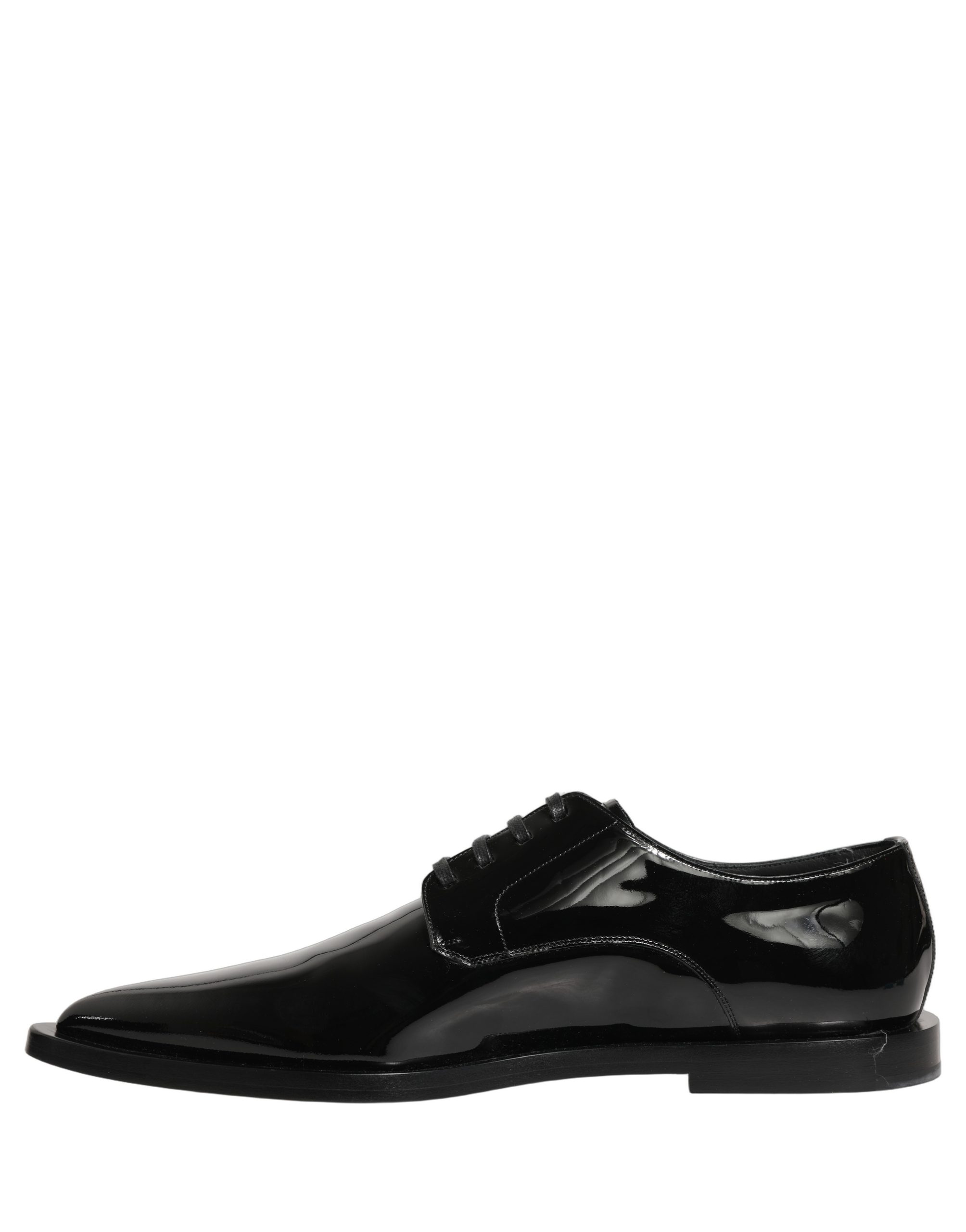 Dolce & Gabbana Black Leather Men Derby Dress Formal Shoes - Image 8