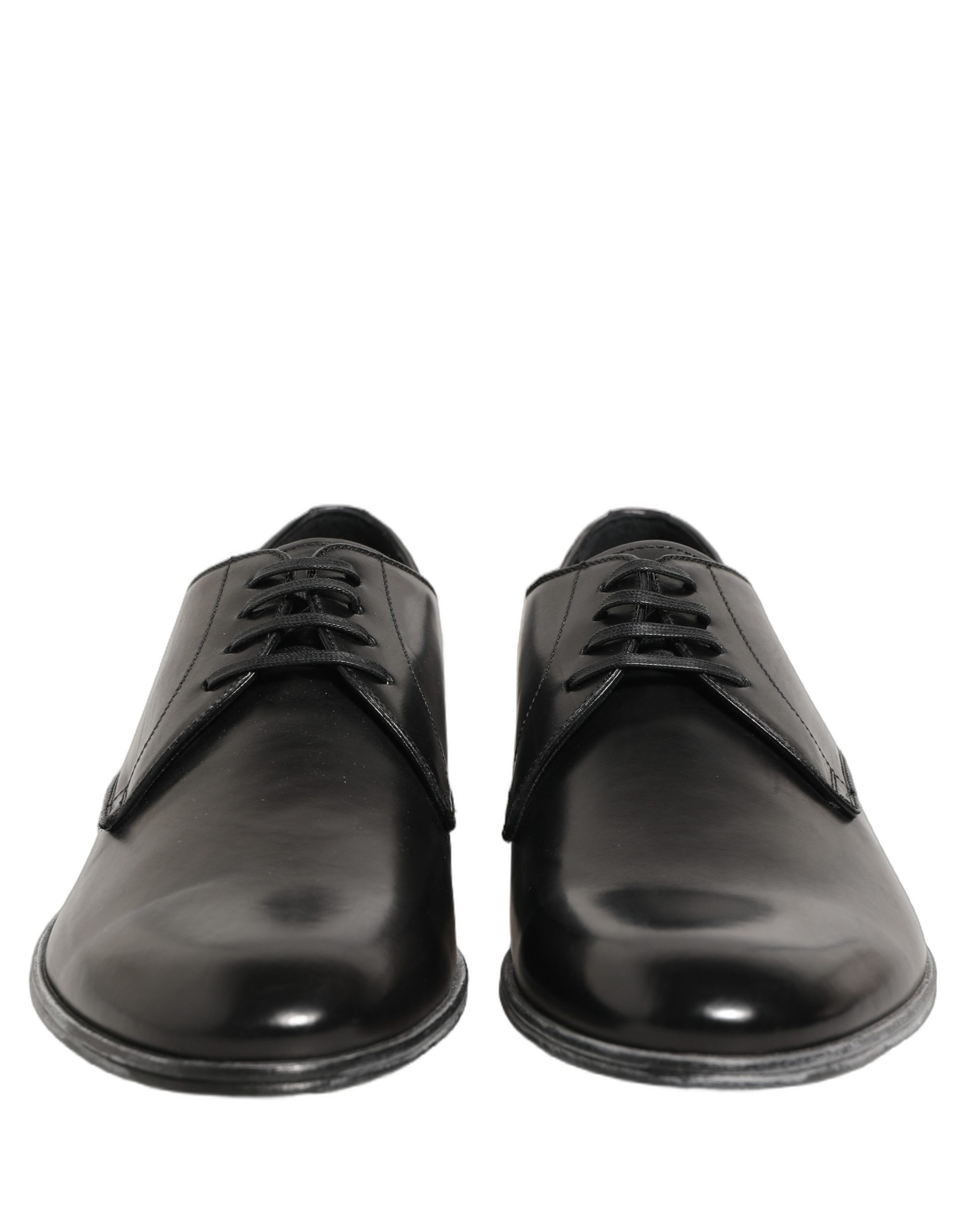 Dolce & Gabbana Dress Black Leather Lace Up Derby Men Shoes - Image 3