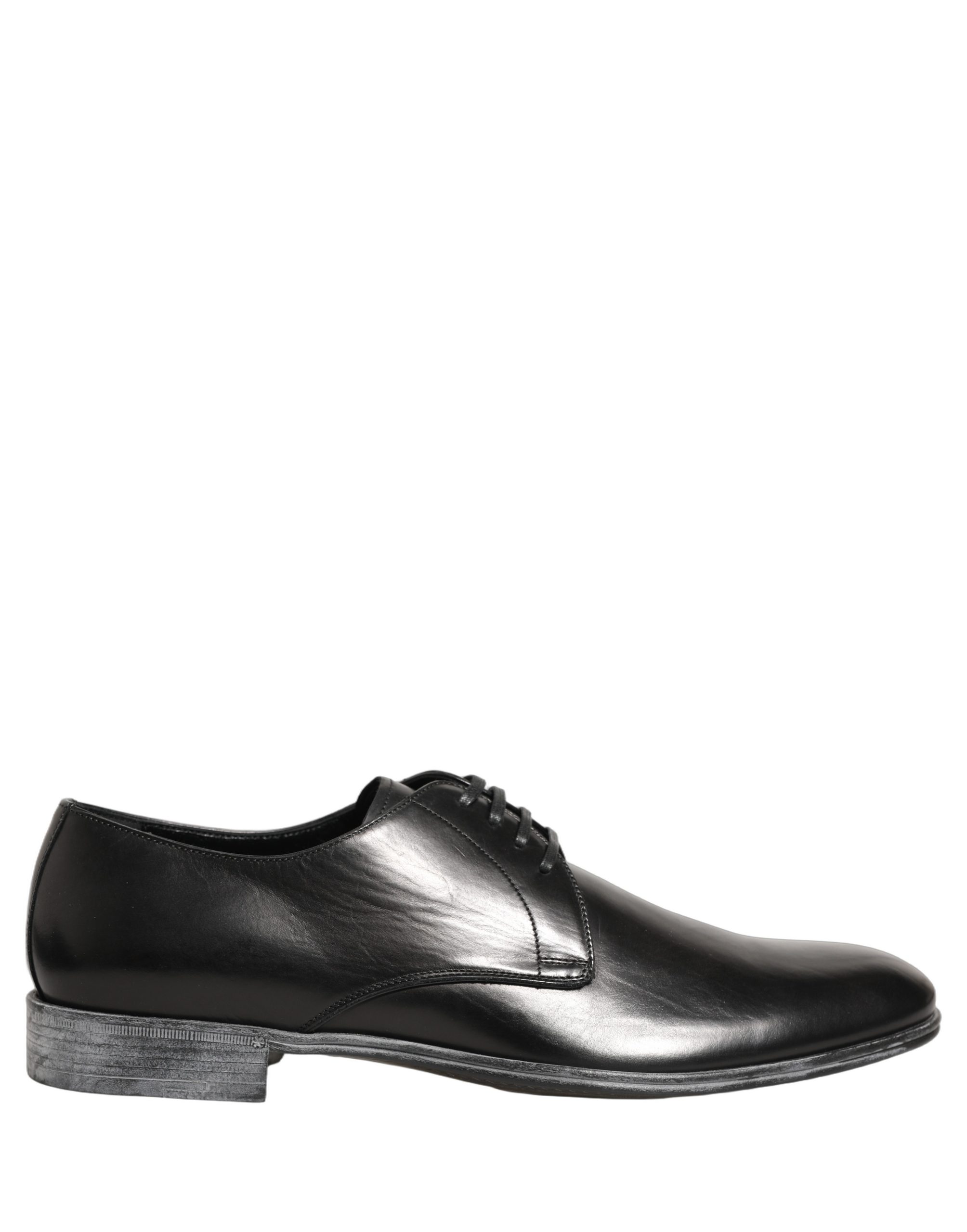 Dolce & Gabbana Dress Black Leather Lace Up Derby Men Shoes - Image 2