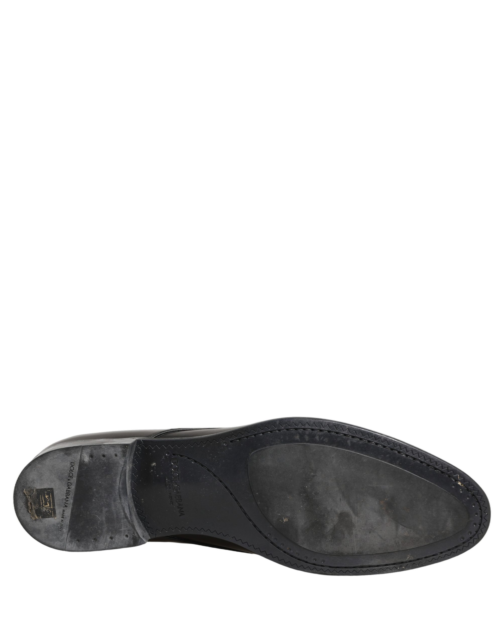 Dolce & Gabbana Dress Black Leather Lace Up Derby Shoes - Image 8