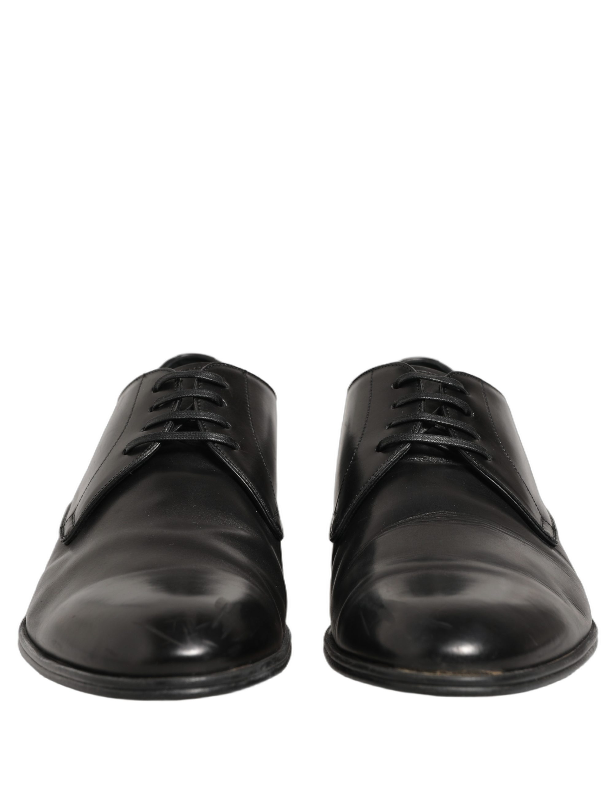 Dolce & Gabbana Dress Black Leather Lace Up Derby Shoes - Image 3